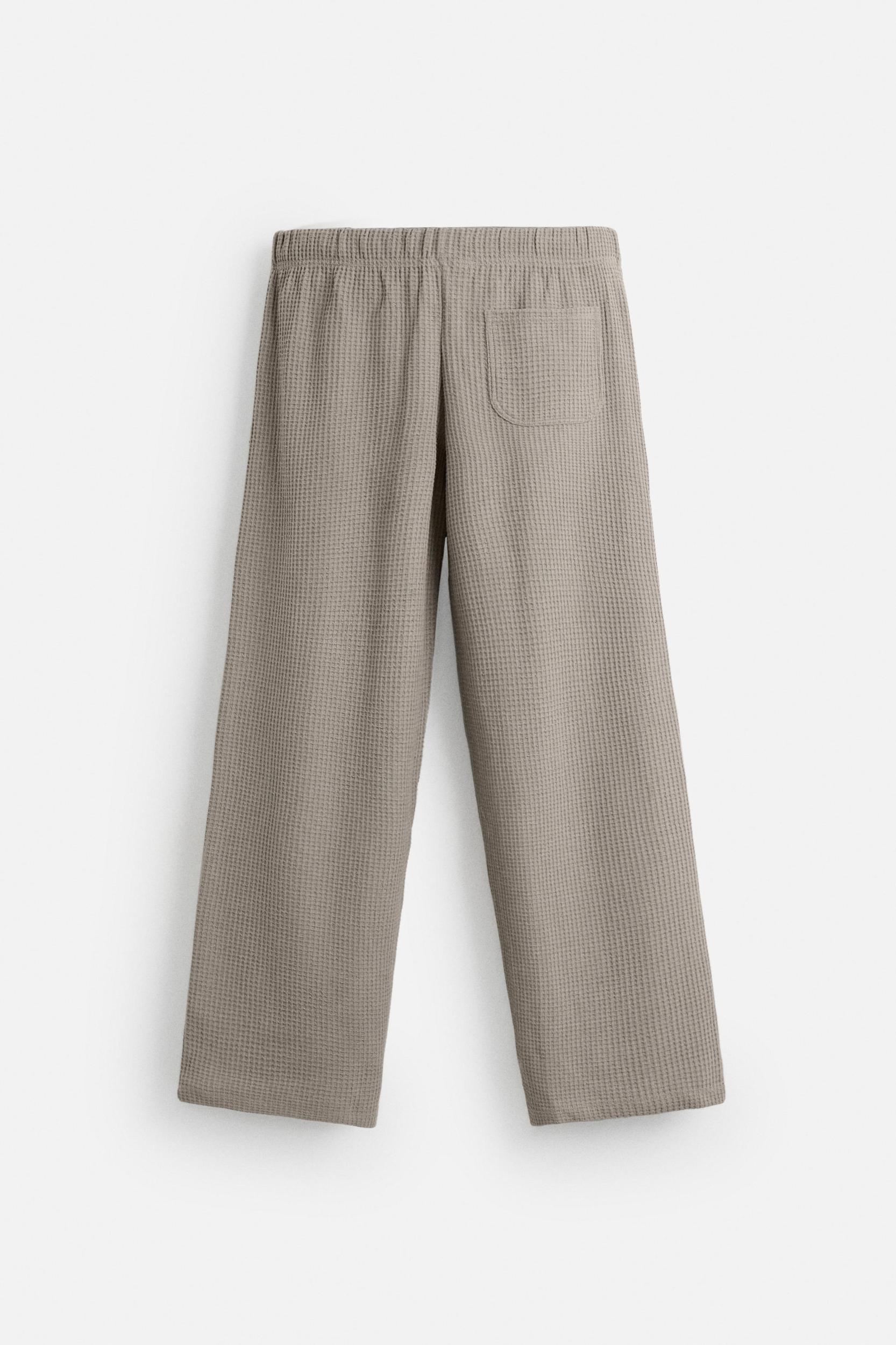 TEXTURED RELAXED FIT PANTS Product Image