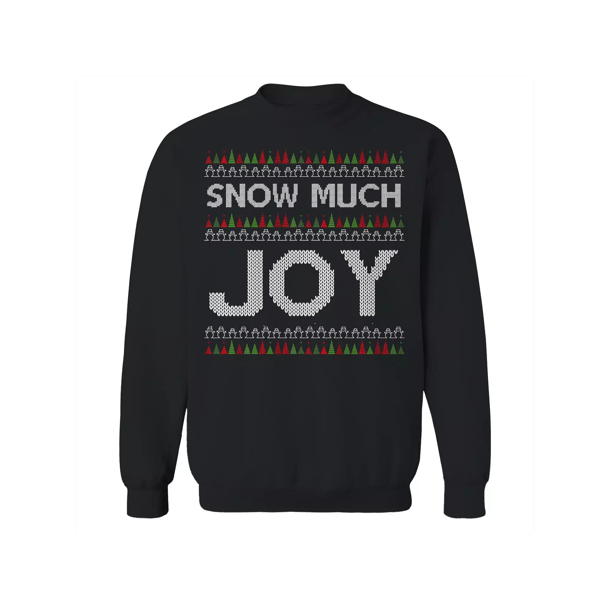 Men's Snow Much Joy Christmas Sweater Graphic Sweatshirt, Adult Unisex,  Product Image