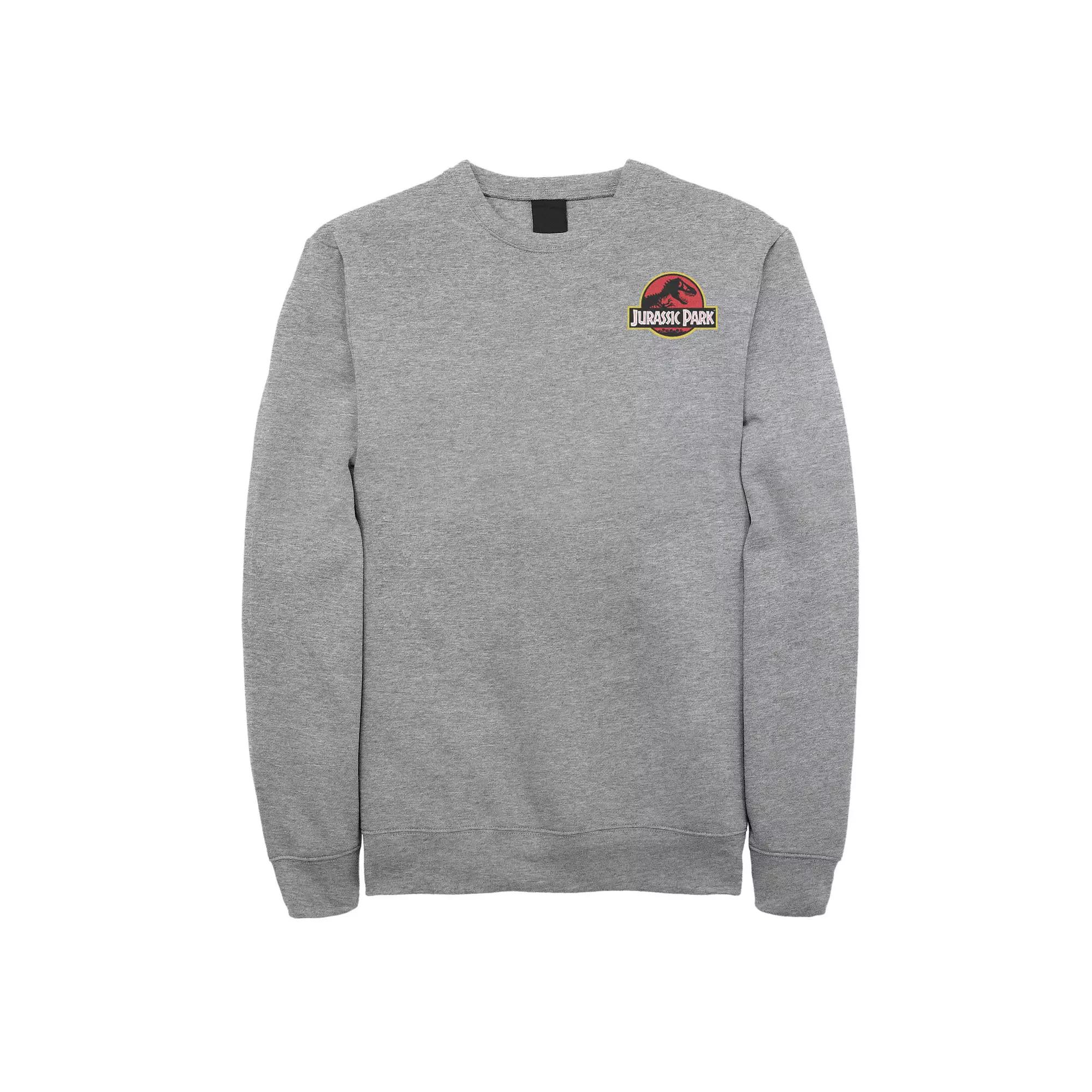 Men's Jurassic Park Logo Red & Yellow Pocket Sweatshirt,  Product Image