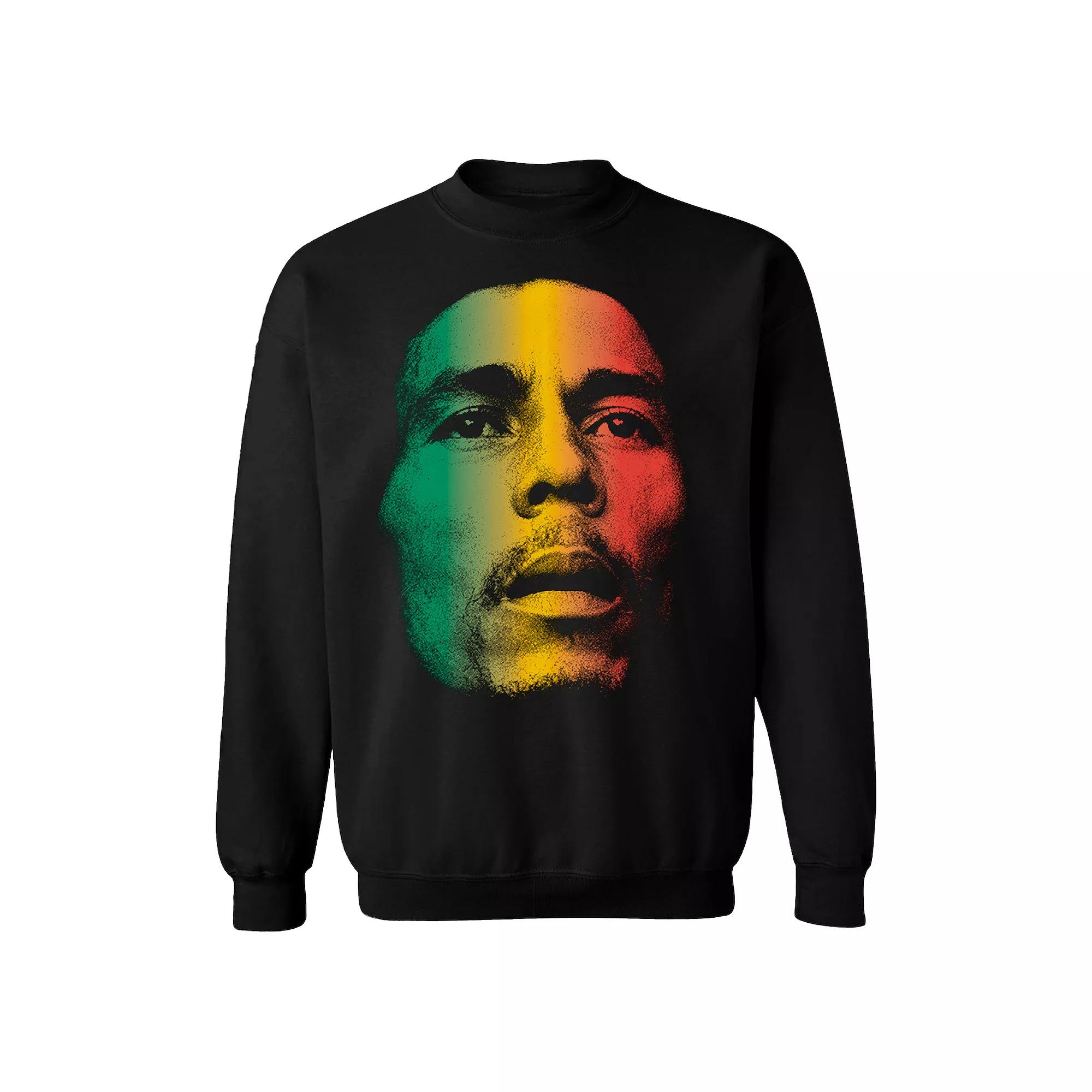 Men's Bob Marley Face Sweatshirt, Size: XXL, Black Product Image