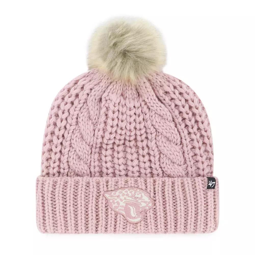 Women's '47 Dusty Rose Jacksonville Jaguars Meeko Cuffed Knit Hat with Pom, Pink Product Image