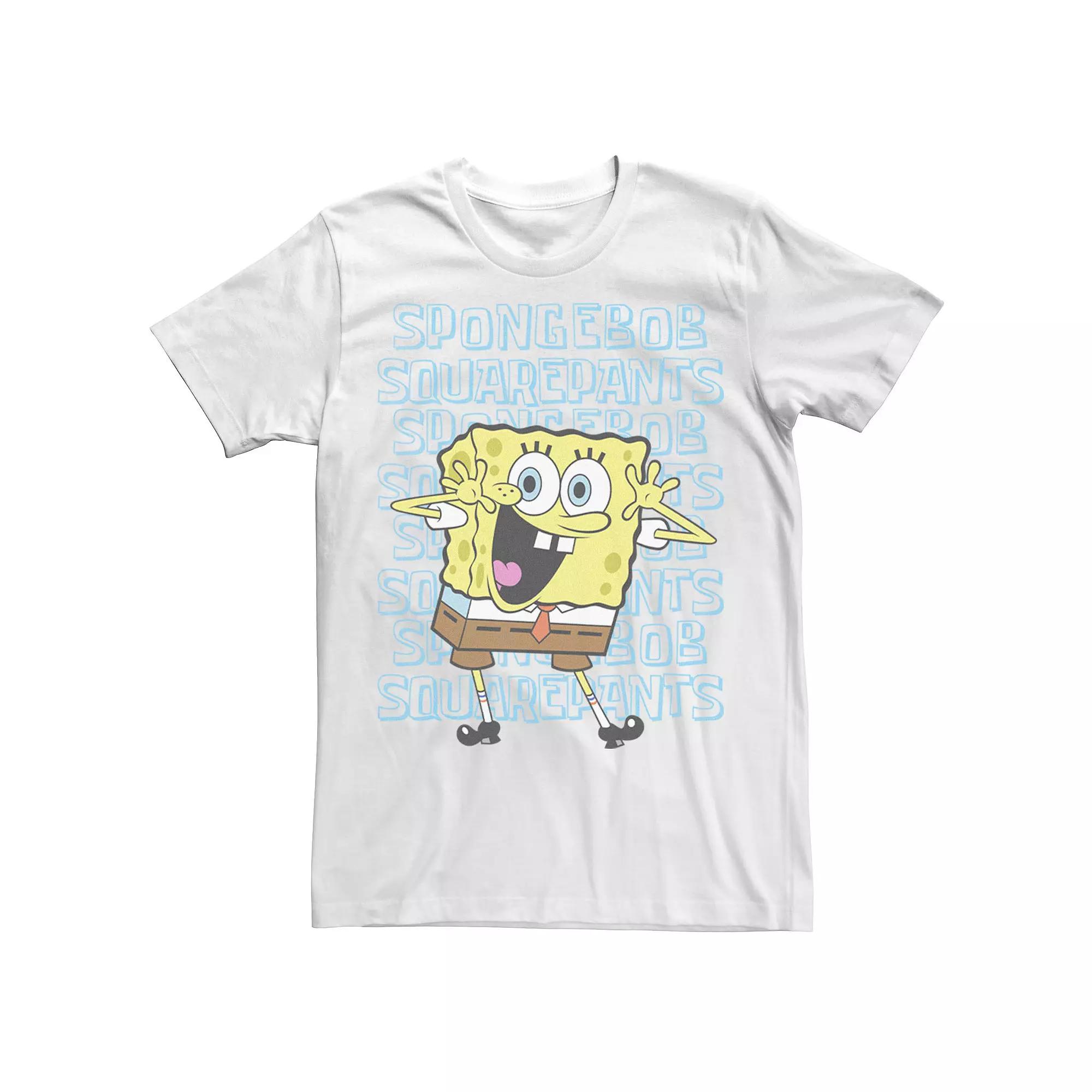 Men's SpongeBob SquarePants Name Stack Portrait Tee,  Product Image