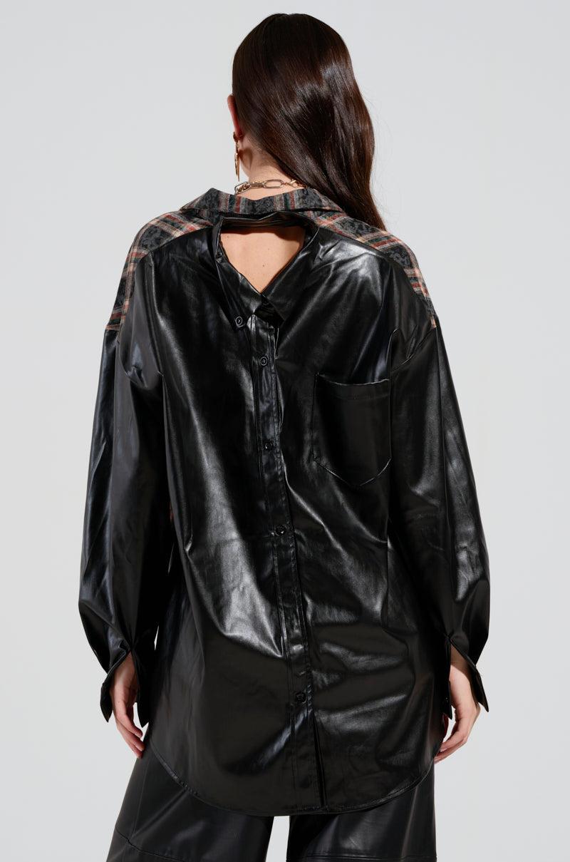 LANA BUTTON DOWN MULTI FUNCTION BLOUSE Product Image