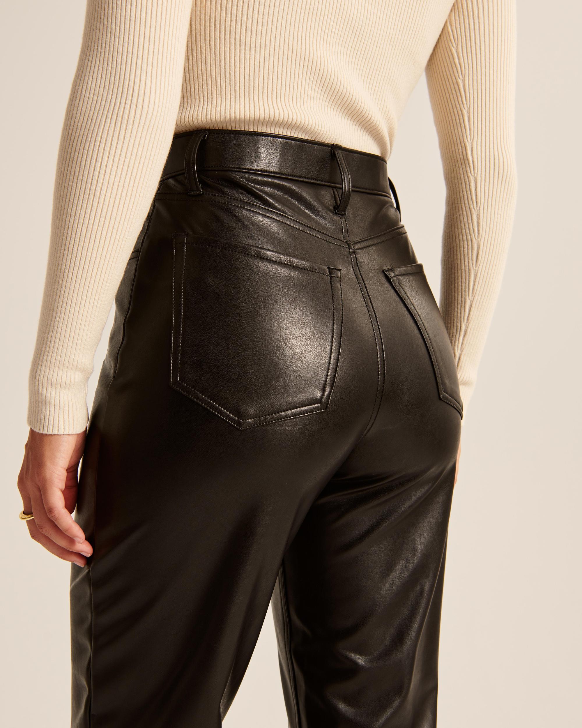 Curve Love Vegan Leather Ankle Straight Pant Product Image