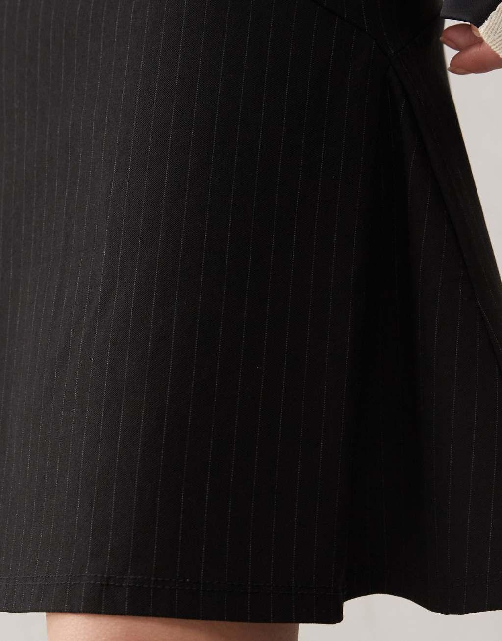 COLLUSION low rise midi skirt in pinstripe Product Image