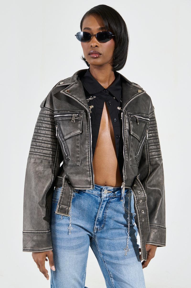 SAY MY NAME DISTRESSED MOTO Product Image