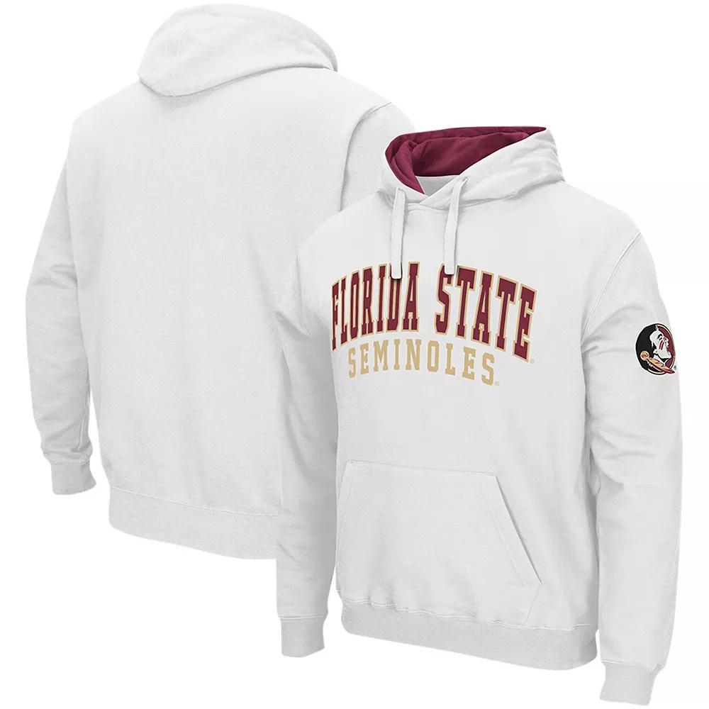 Men's Colosseum White Florida State Seminoles Double Arch Pullover Hoodie,  Product Image