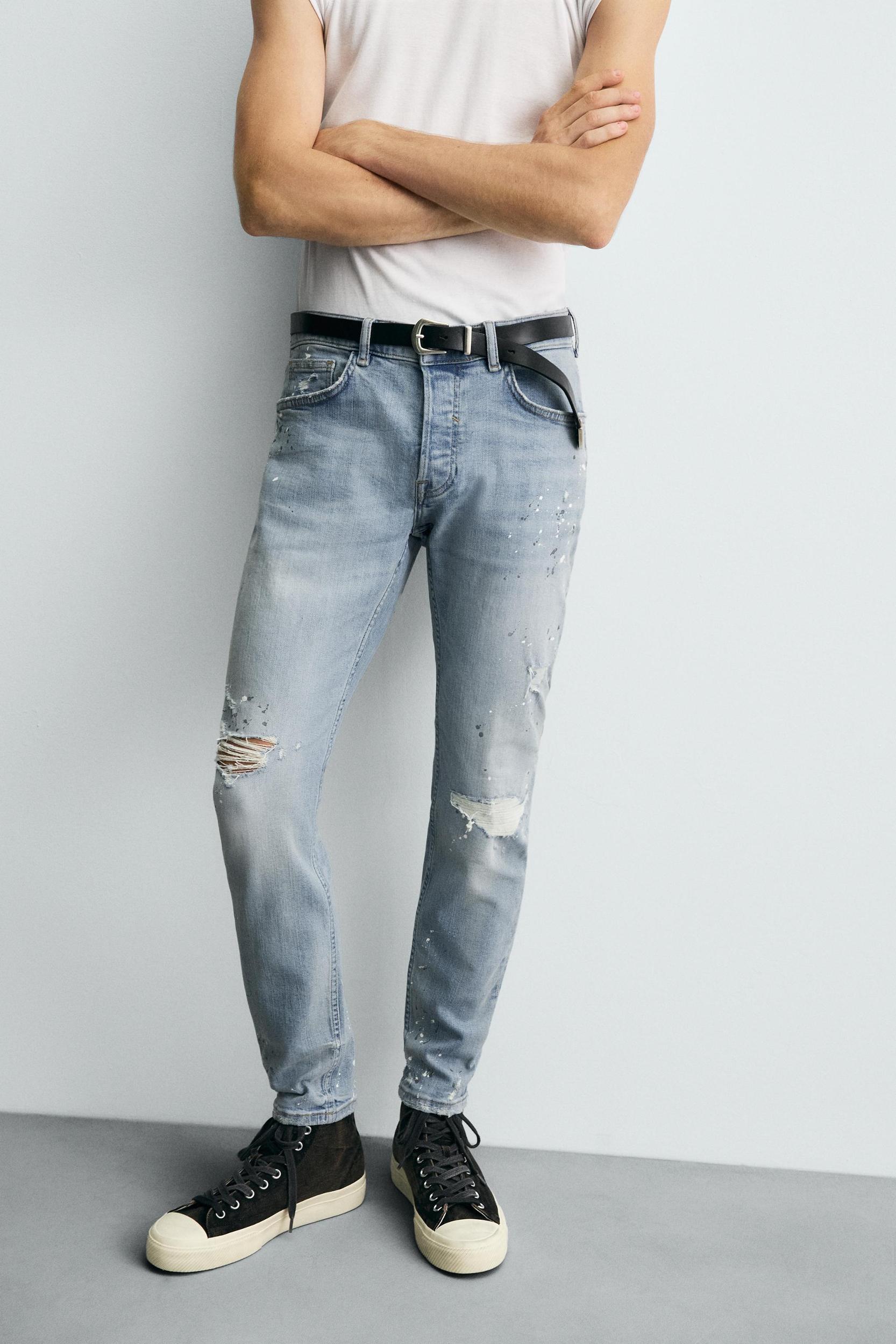 RIPPED SKINNY FIT JEANS Product Image