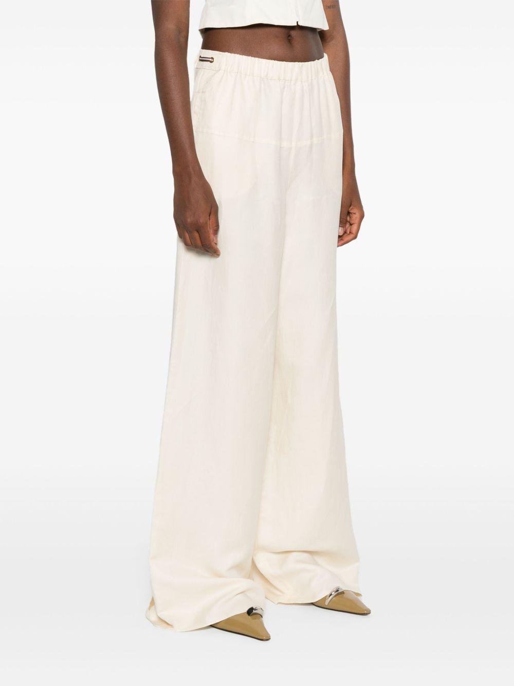 linen-blend wide-leg trousers Product Image