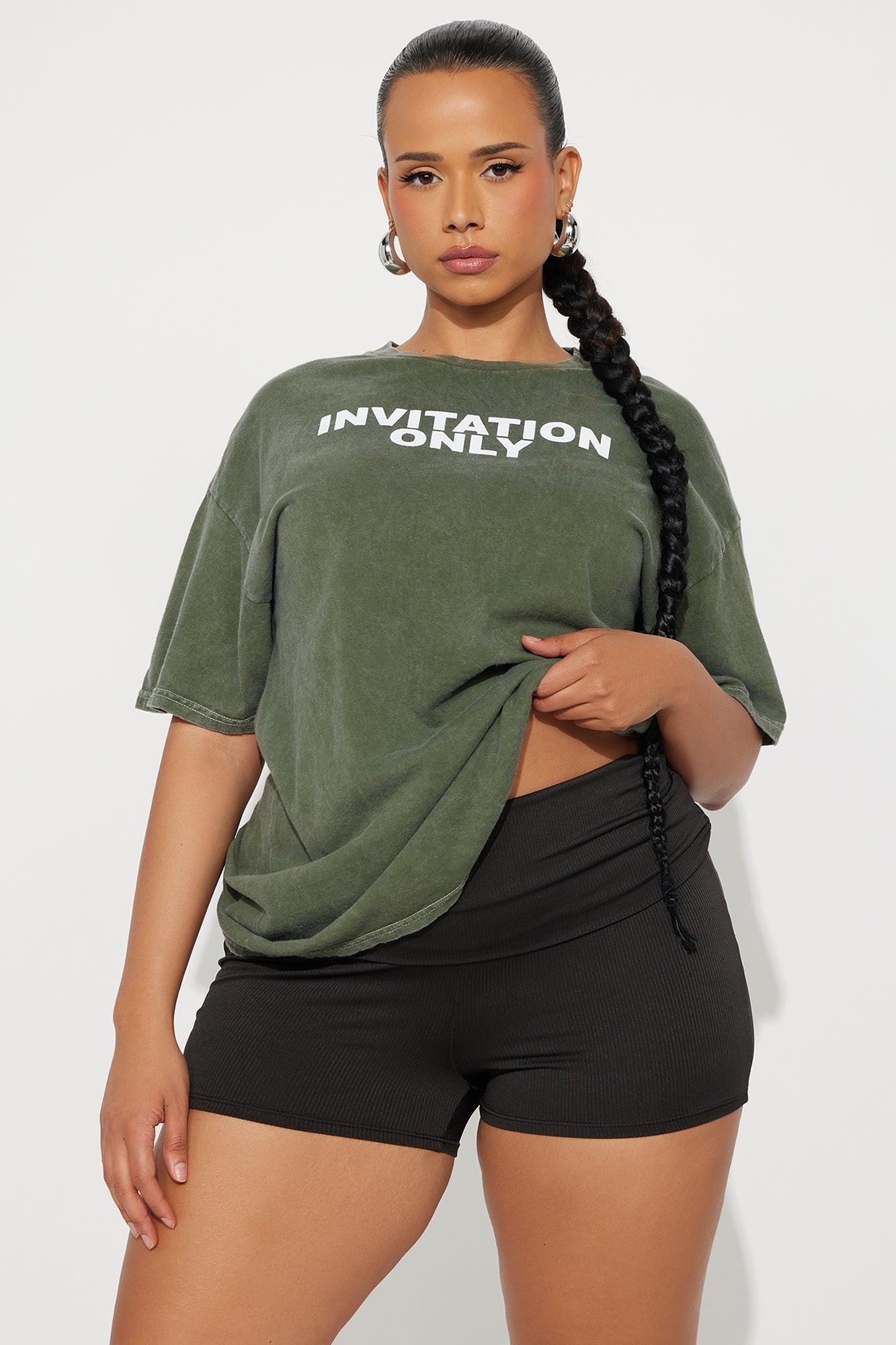 Invitation Only Washed Tee - Olive Female Product Image