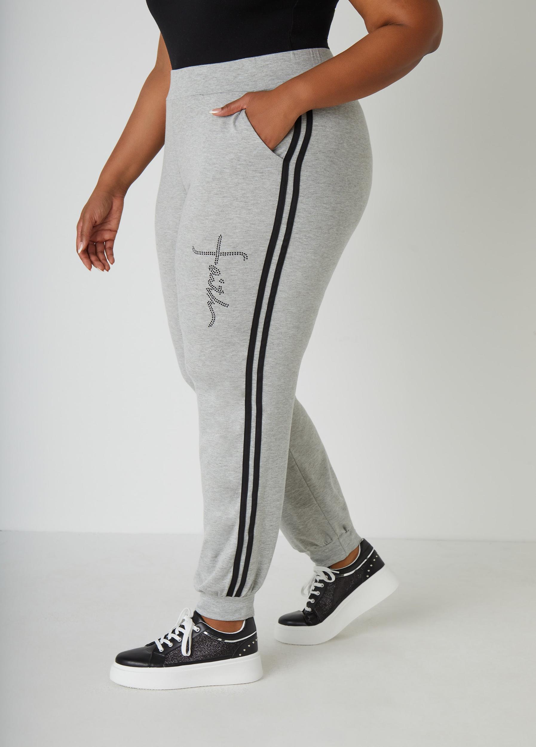 Faith Crystal Embellished Joggers Product Image