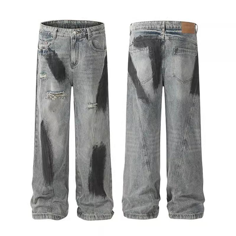 American Retro High Street Cleanfit Scimitar Wide Leg Jeans Product Image