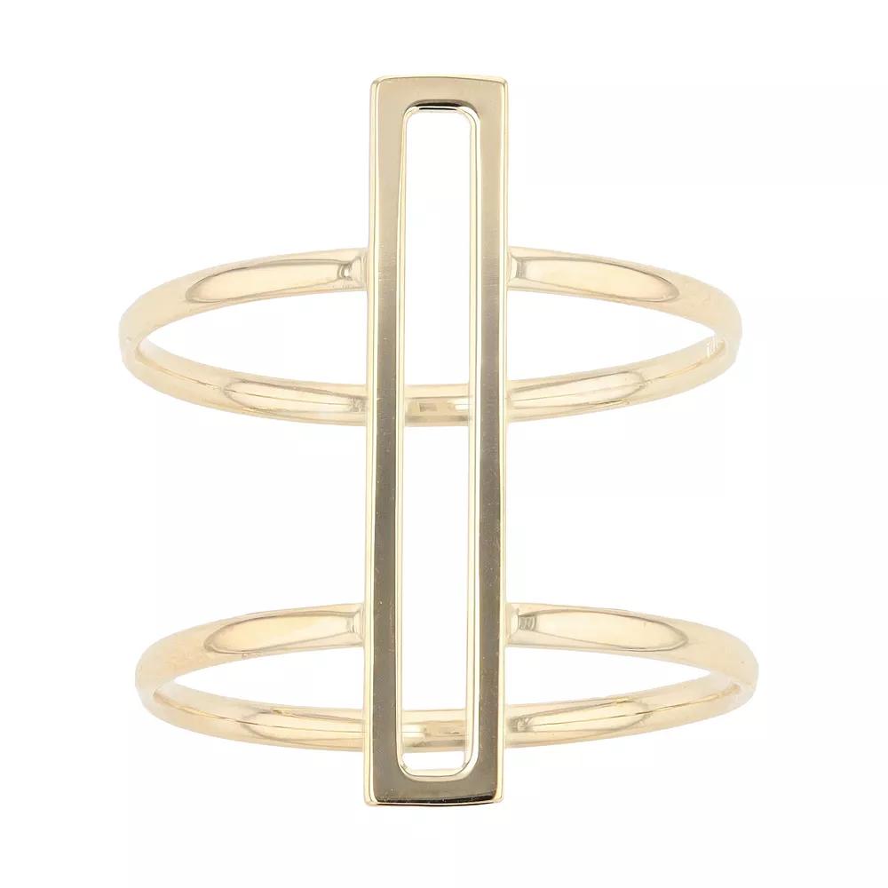 Au Naturale 14k Yellow Gold Double Bar Ring, Women's, Size: 7, 14k Gold Product Image