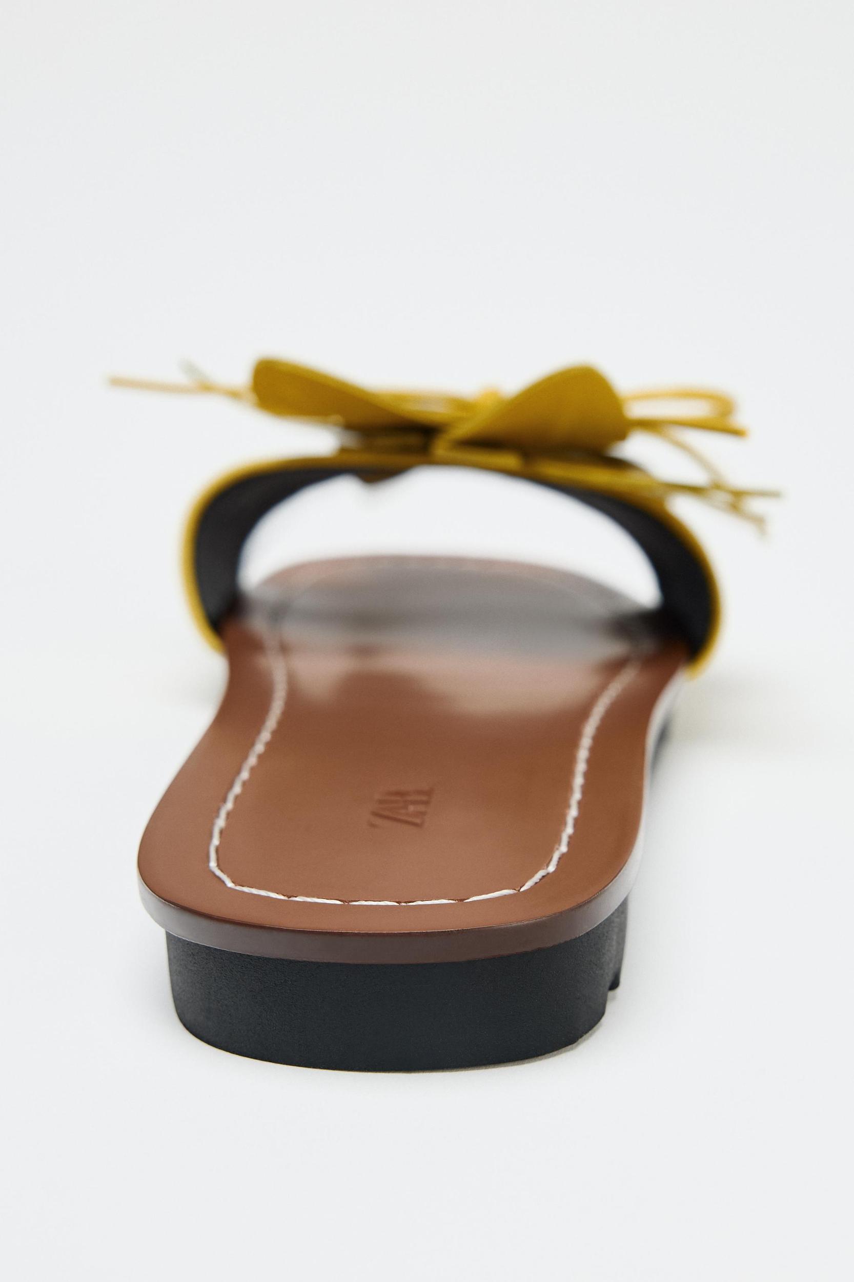 LEATHER FLORAL SANDALS Product Image