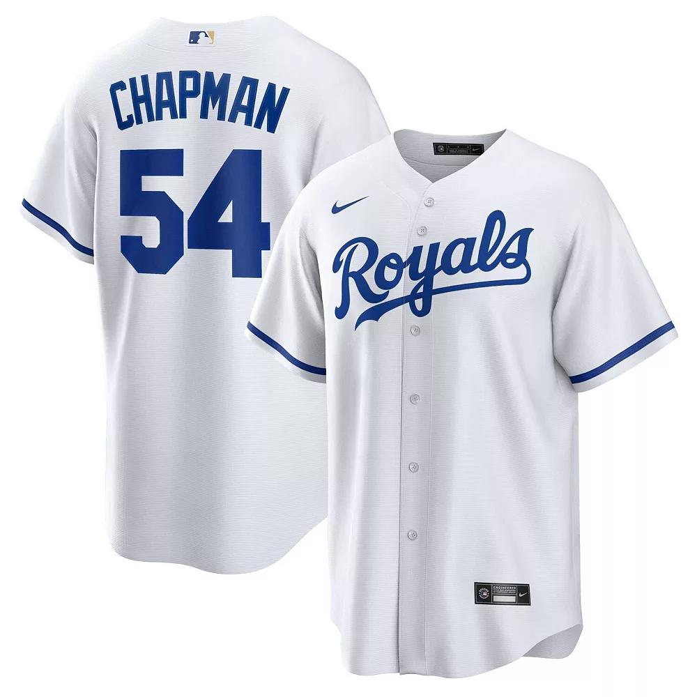 Men's Nike Aroldis Chapman White Kansas City Royals Home Replica Player Jersey,  Product Image