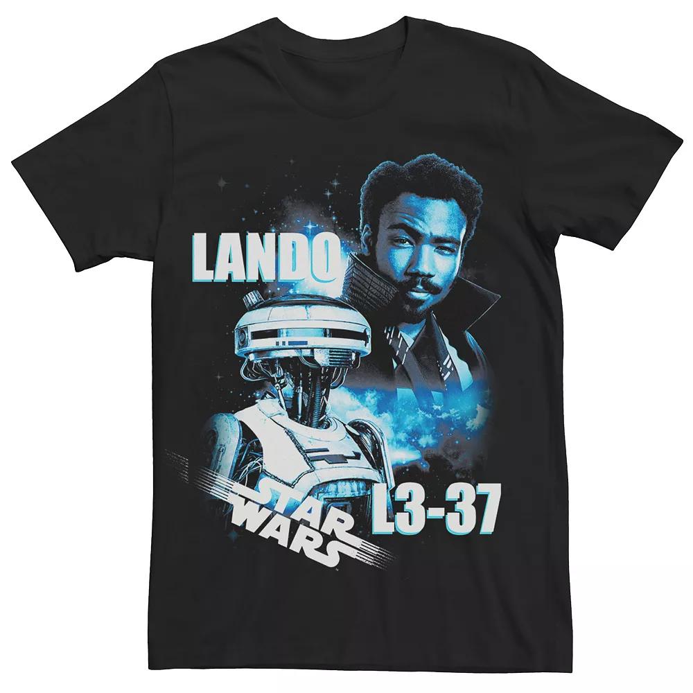 Men's Star Wars Han Solo Lando Names Tee, Size: XXL, Black Product Image