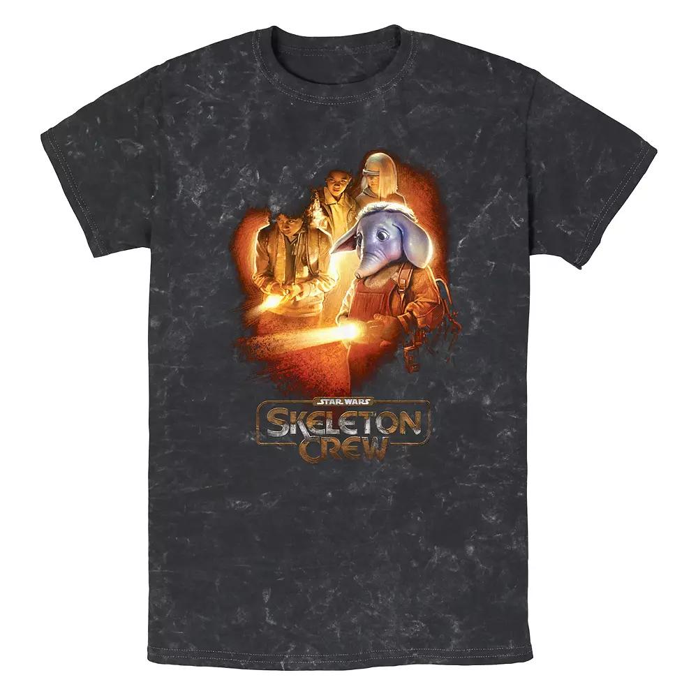 Men's Star Wars Skeleton Crew Looking In The Dark Graphic Tee, Size: Medium, Black Product Image