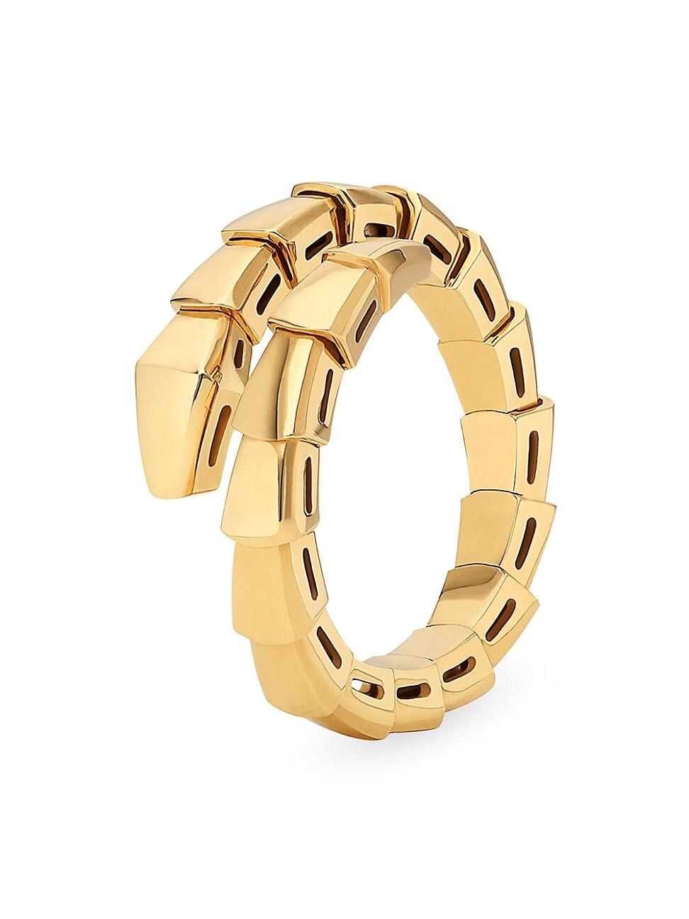 Womens Serpenti Viper 18K Yellow Gold Wrap Ring Product Image