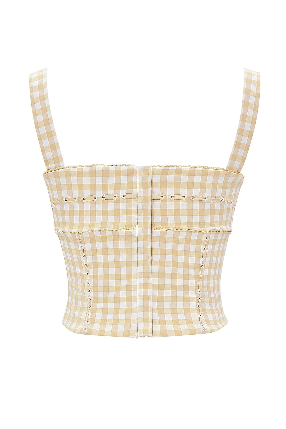 Lottie  gingerbread gingham corset - sale Product Image
