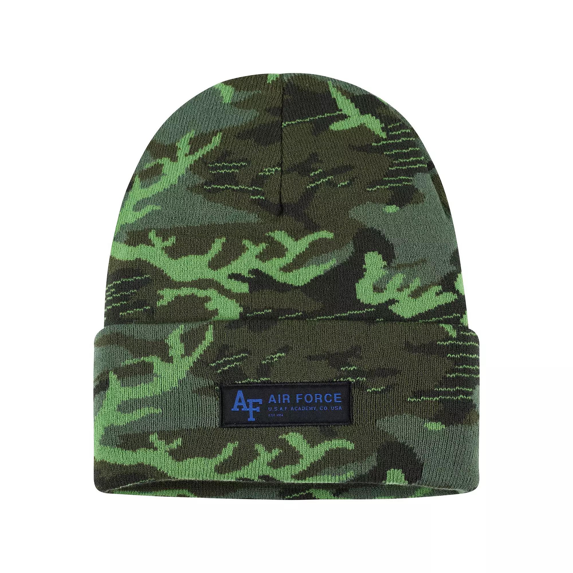 Men's Nike Camo Air Force Falcons Veterans Day Cuffed Knit Hat, Afa Green Product Image