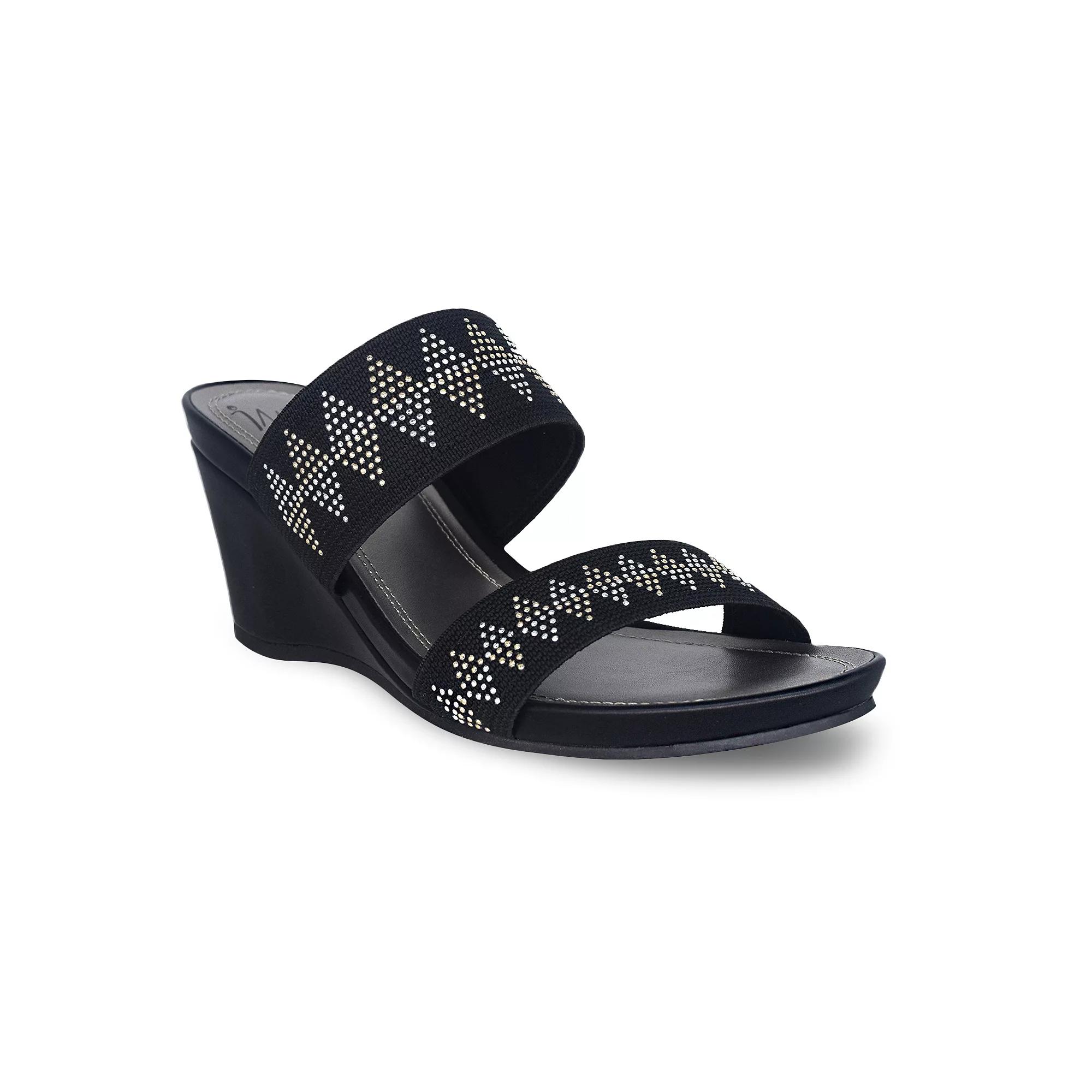 Impo Voice Women's Wedge Sandals, Size: 8, Black Product Image