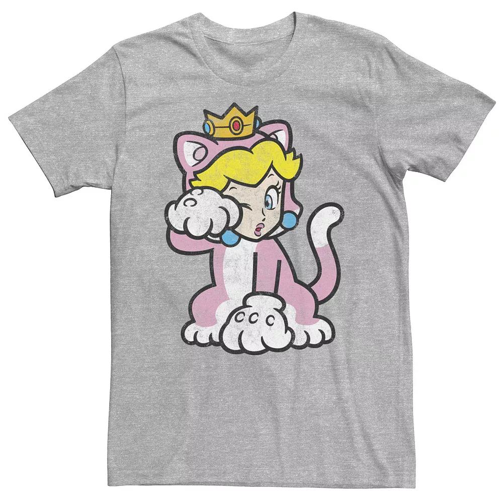 Big & Tall Super Mario 3D Bowser's Fury Princess Peach Cat Portrait Tee, Men's,  Product Image