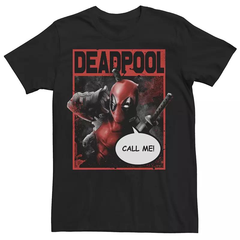 Men's Marvel Deadpool Call Me Graphic Tee,  Product Image