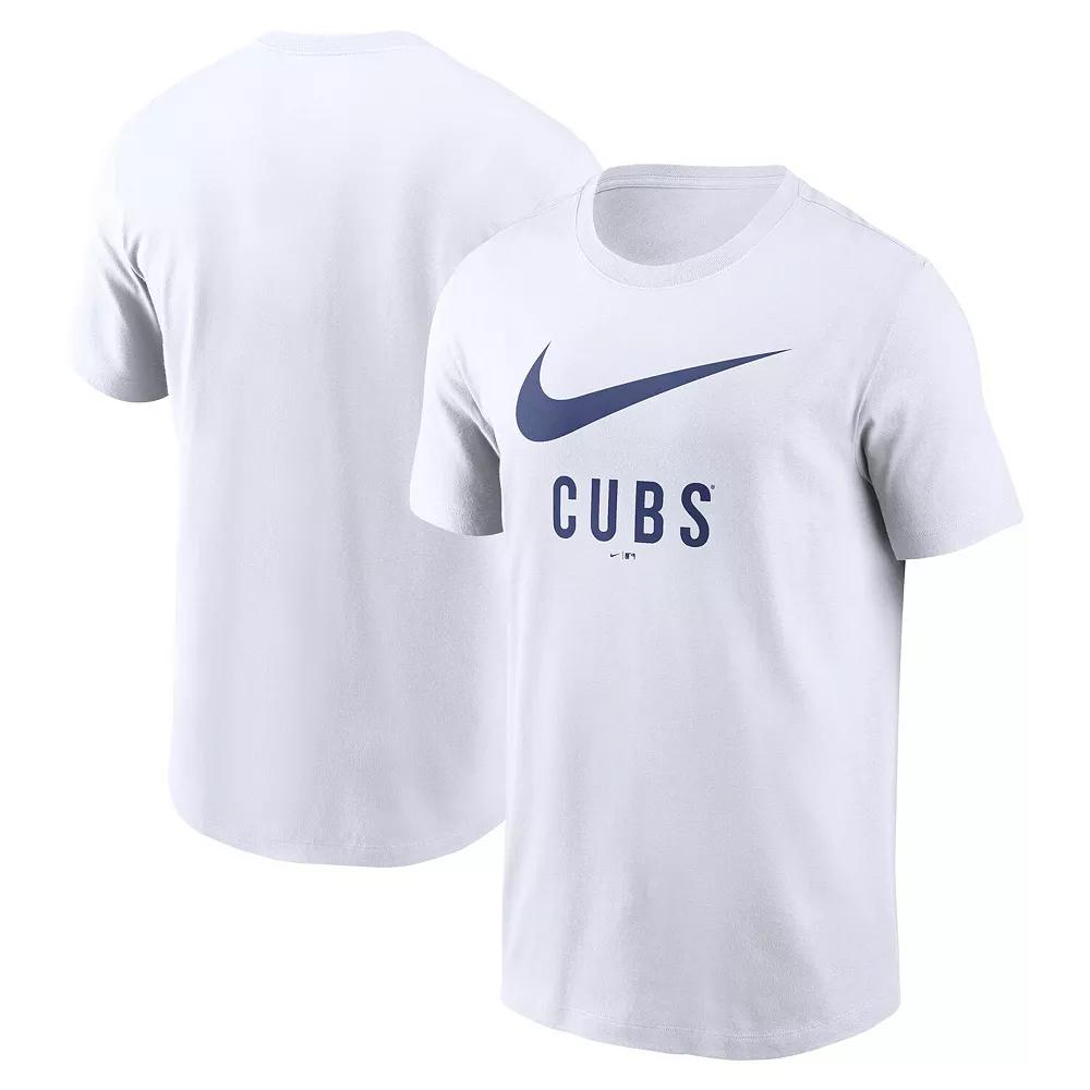 Men's Nike White Chicago Cubs Swoosh T-Shirt,  Product Image