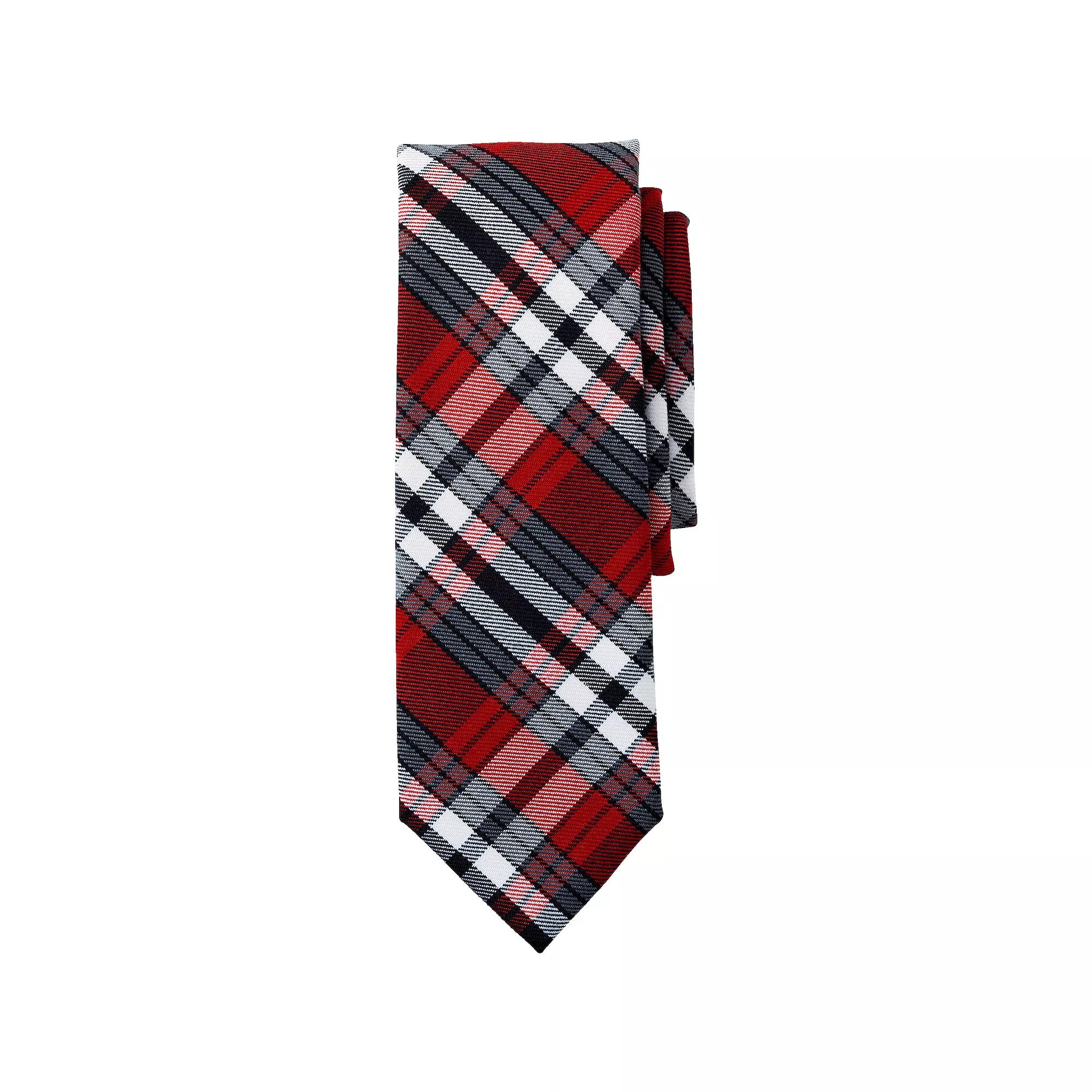 Men's Lands' End Plaid To Be Tied Tie, Clear Blue Plaid Product Image