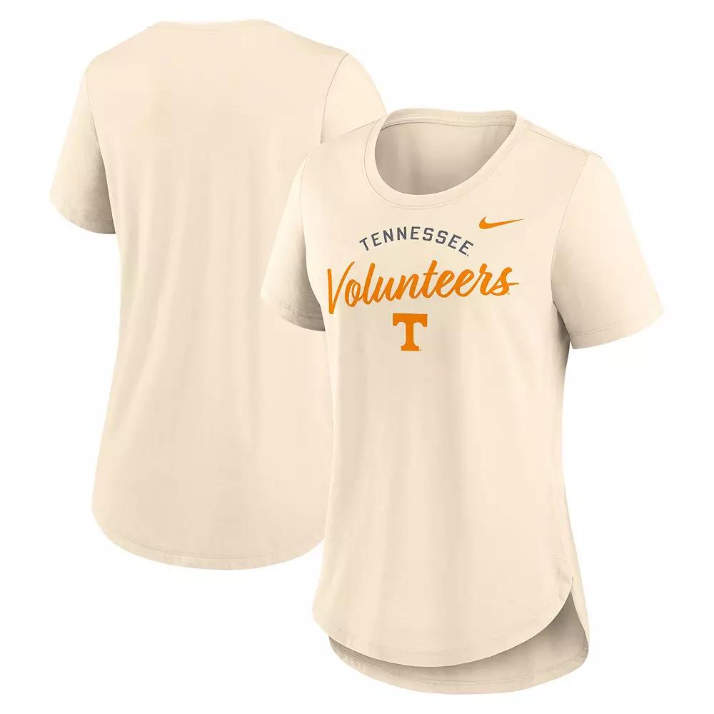 Women's Nike  Tan Tennessee Volunteers Script Logo Tri-Blend T-Shirt, Size: Medium, Team Product Image