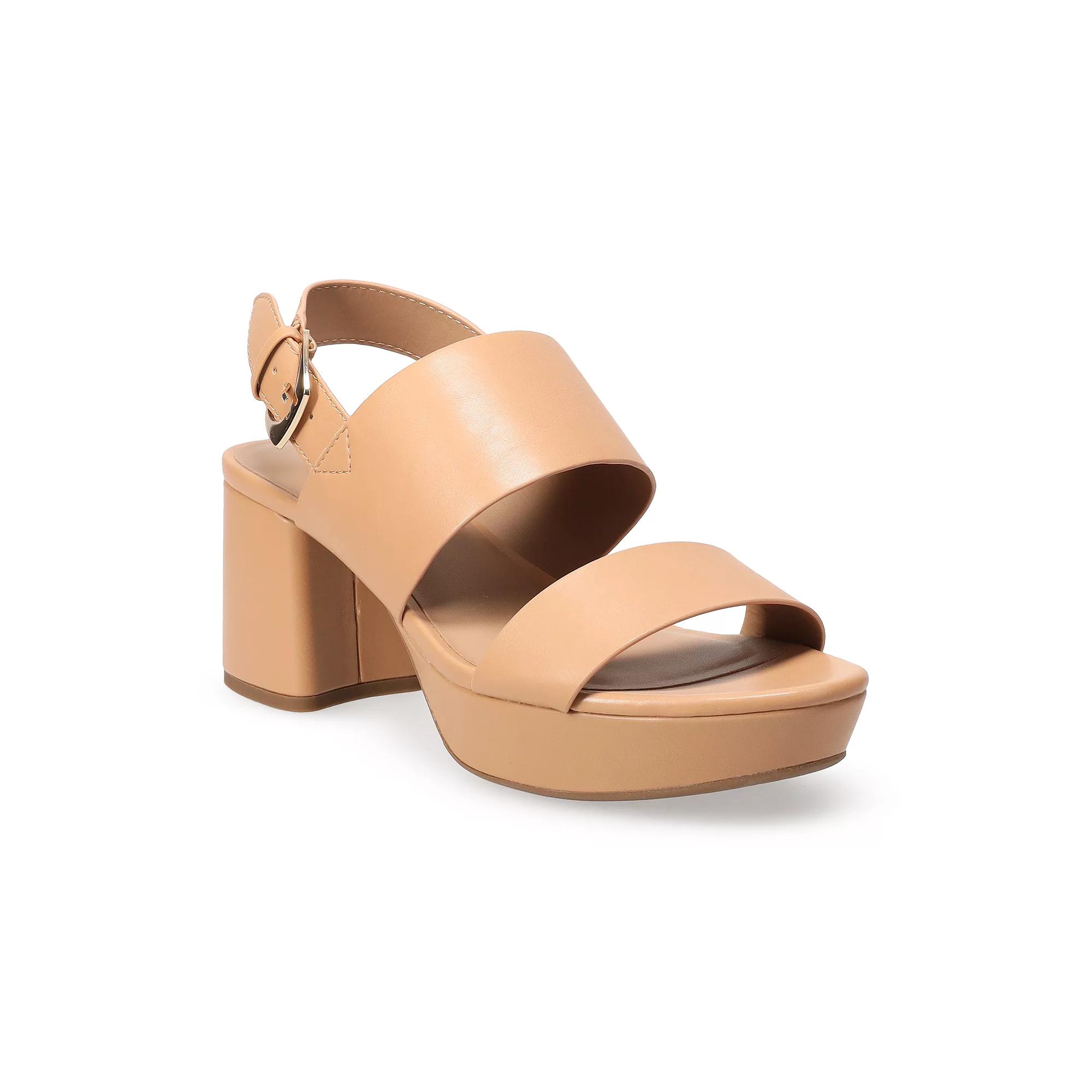 Sonoma Goods For Life® Two-Strap Women's Platform Sandals, Size: 10, Red Product Image