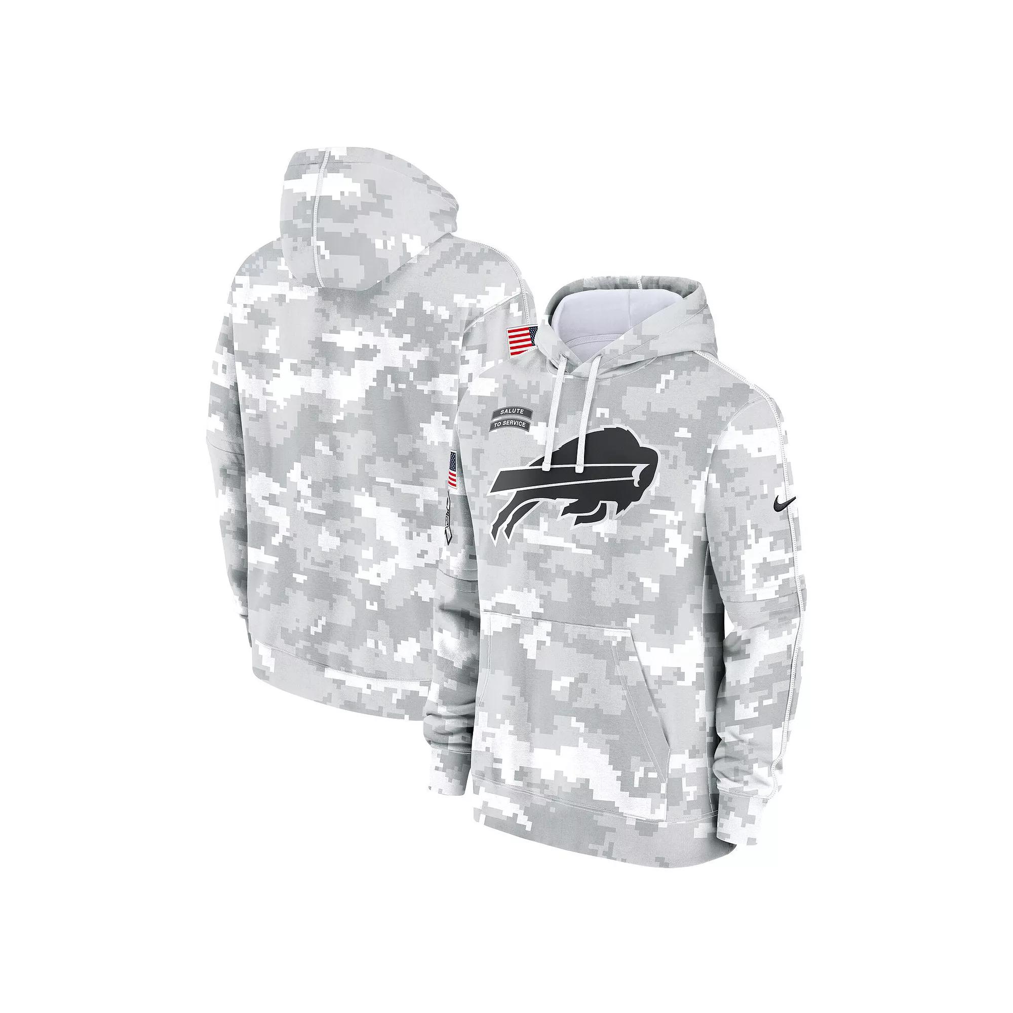 Men's Nike Arctic Camo Buffalo Bills 2024 Salute to Service Club Fleece Pullover Hoodie, Size: Medium, Team Product Image