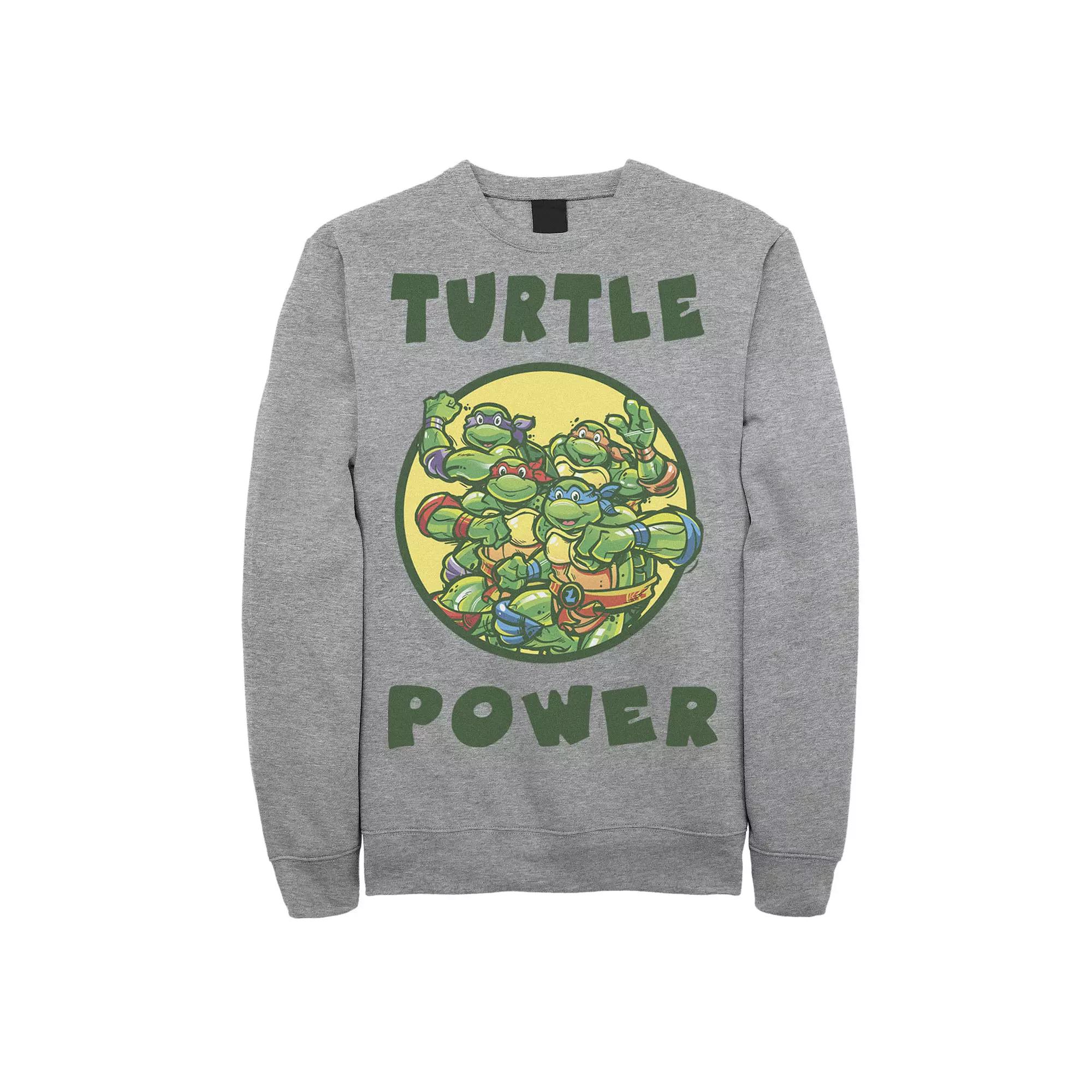 Big & Tall Nickelodeon Teenage Mutant Ninja Turtles Turtle Power Badge Fleece Sweatshirt, Men's,  Product Image