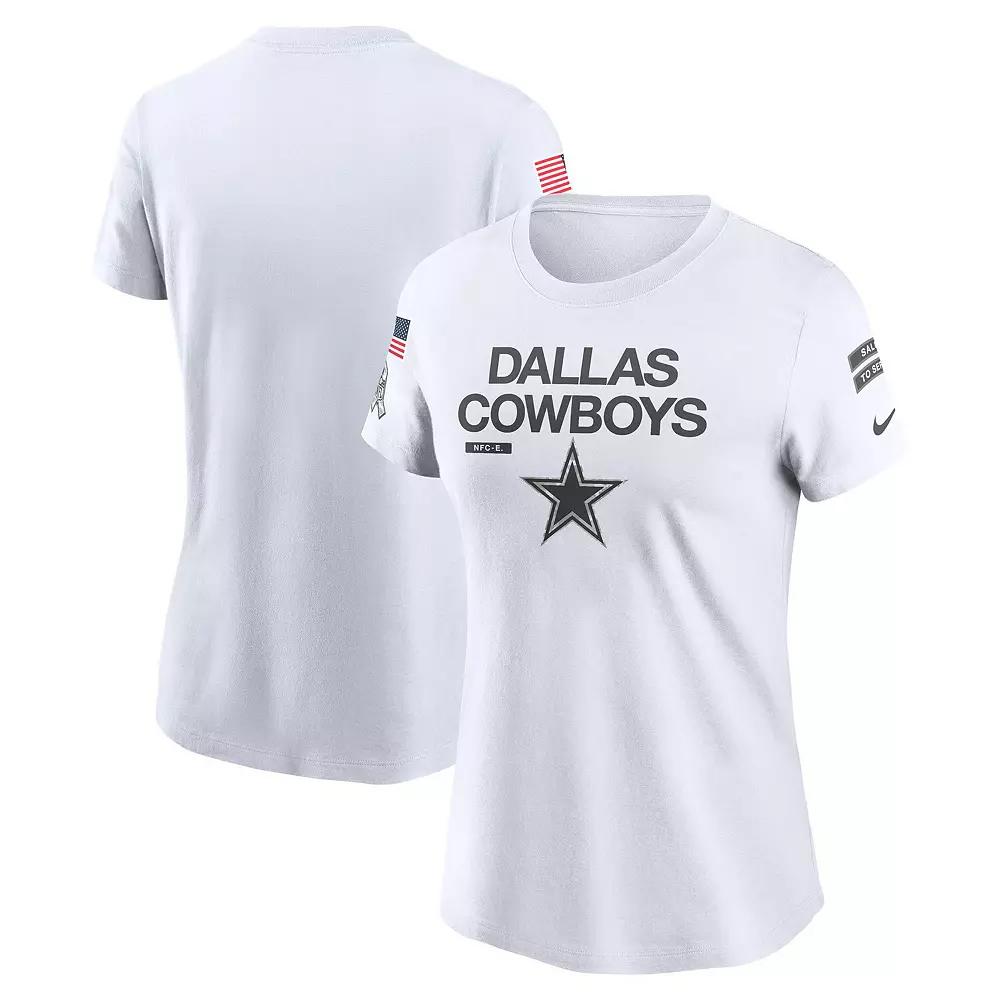 Women's Nike White Dallas Cowboys 2024 Salute To Service Legend Performance T-Shirt, Size: XL Product Image