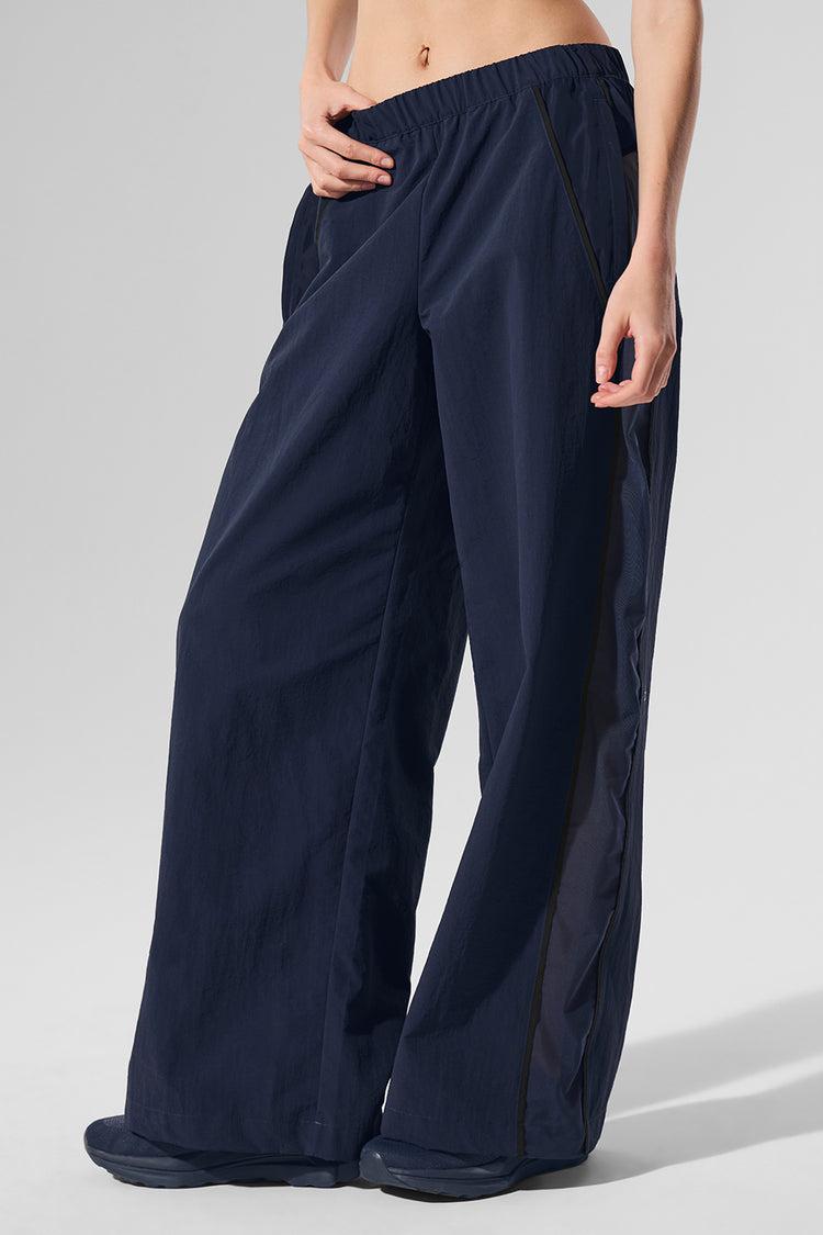 High-Waist Origin Wide Leg Track Pant - Navy/Black Product Image