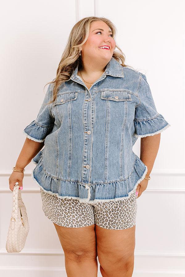 Picture Perfect Denim Top Curves Product Image