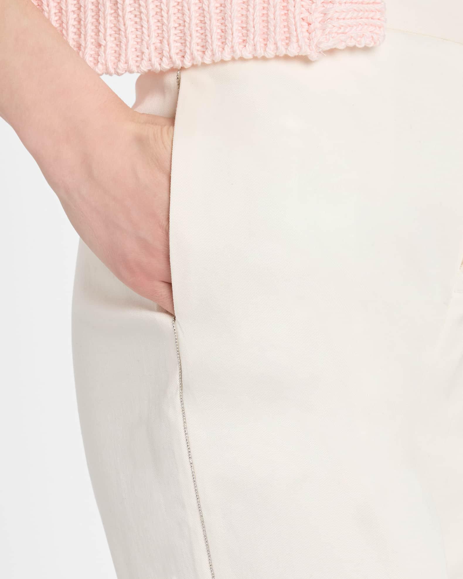 Cropped Cotton Gabardine Trousers Product Image