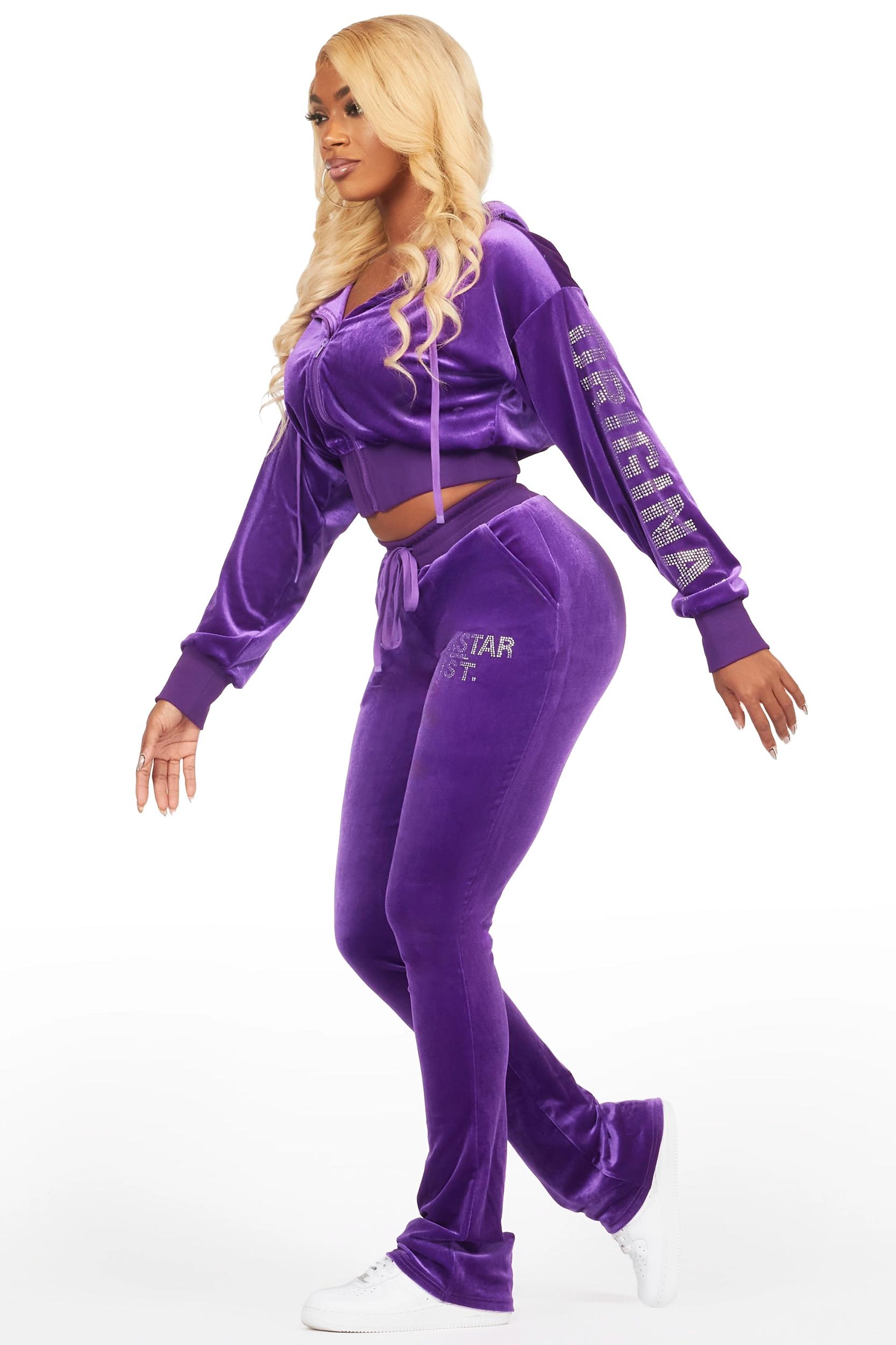 Jackey Purple 2.0 Crop Puffer Jacket Female Product Image