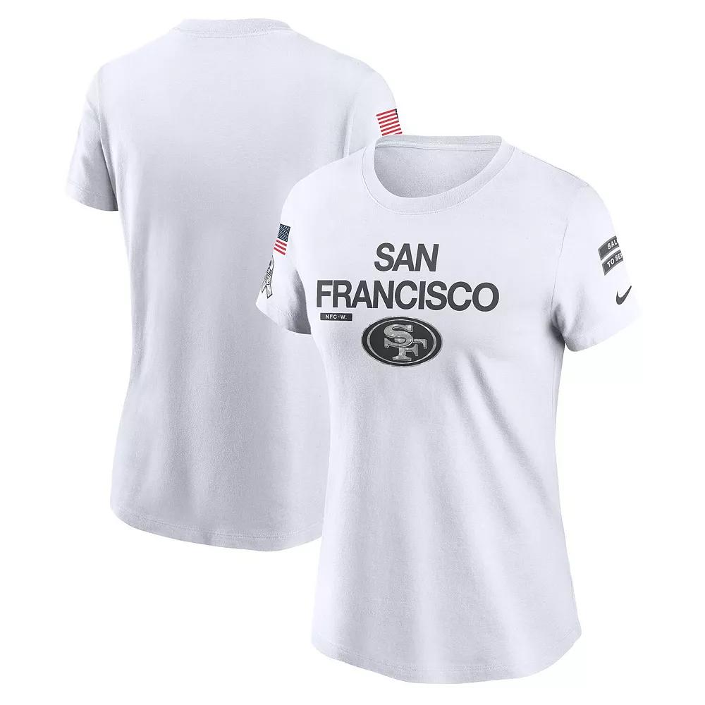 Women's Nike White San Francisco 49ers 2024 Salute To Service Legend Performance T-Shirt, Size: XL Product Image