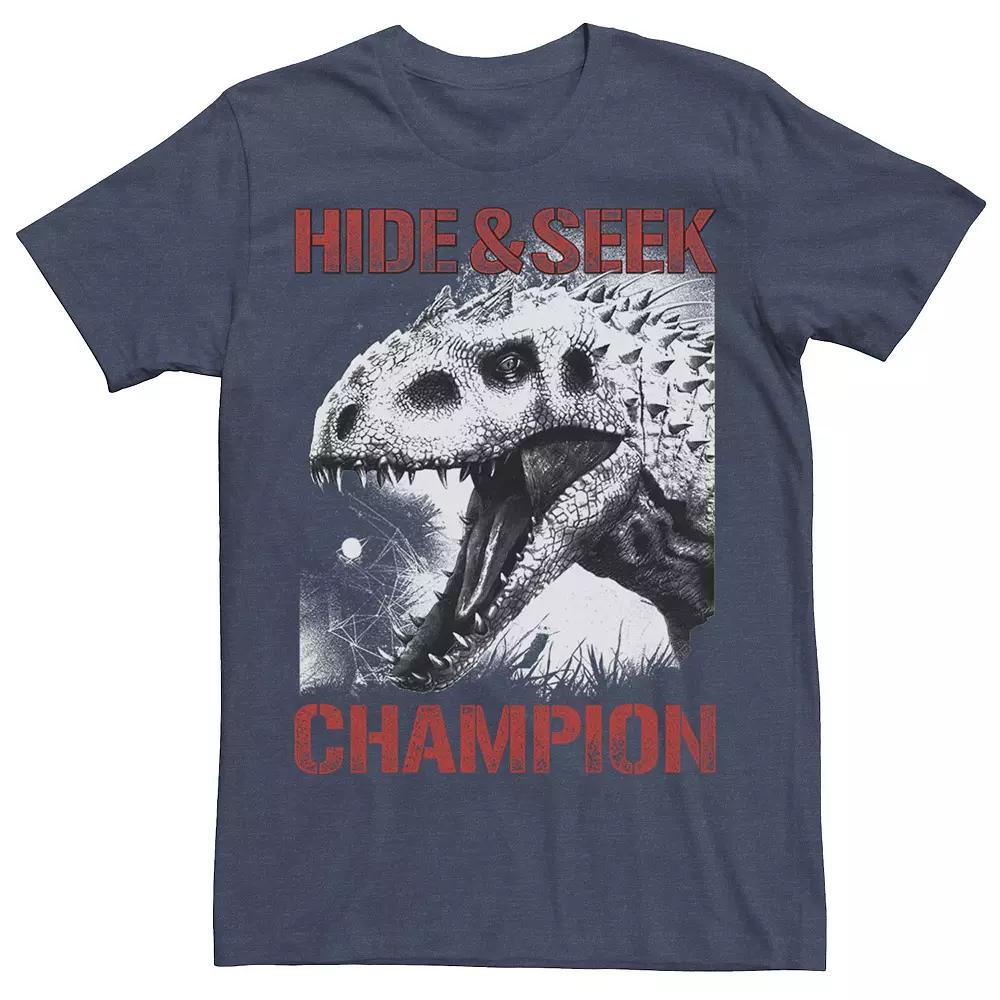 Mens Jurassic World Indominus Hide & Seek Champ Graphic Tee Grey Heather Product Image