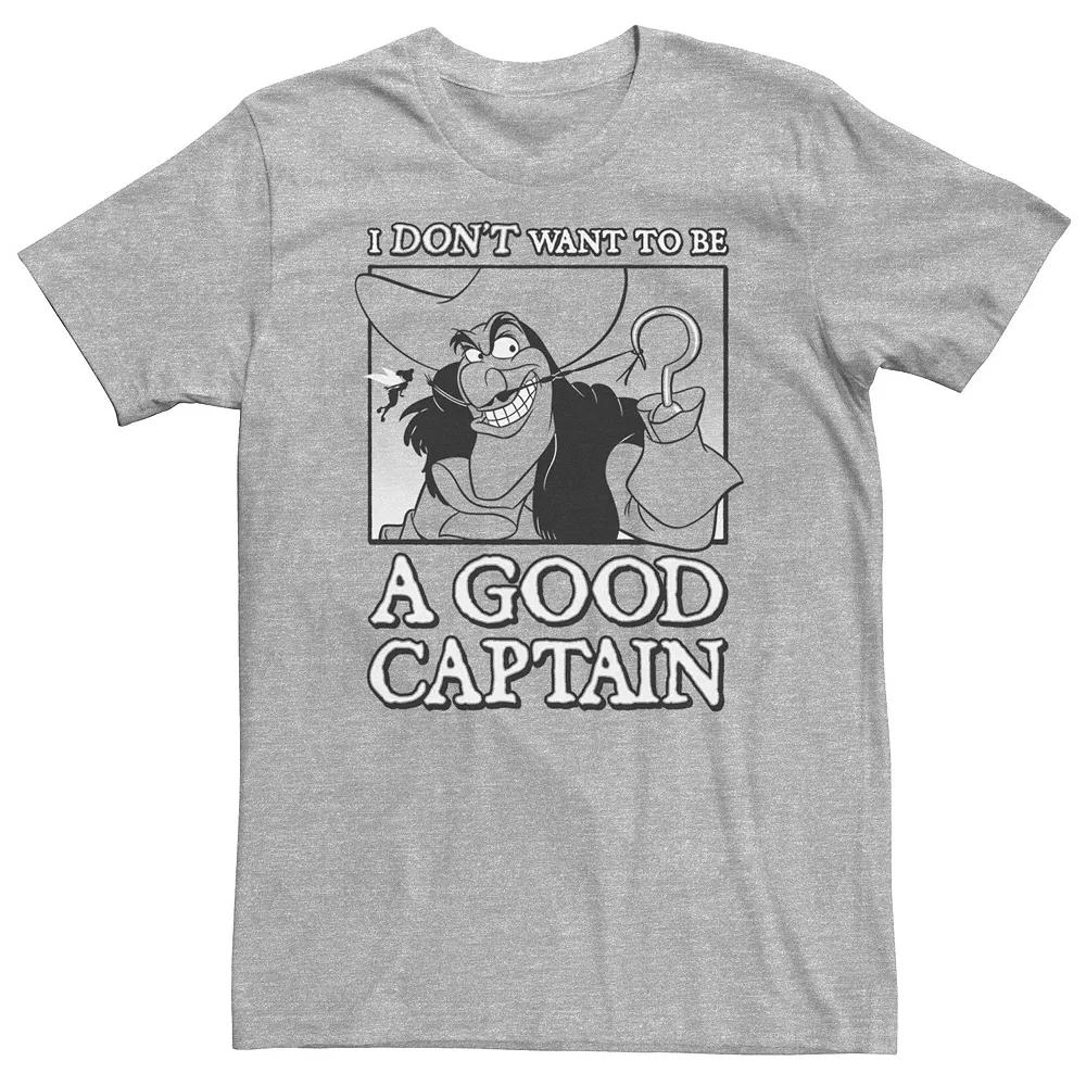 Big & Tall Disney Peter Pan Captain Hook "I Don't Want To Be A Good Captain" Tee, Men's,  Product Image