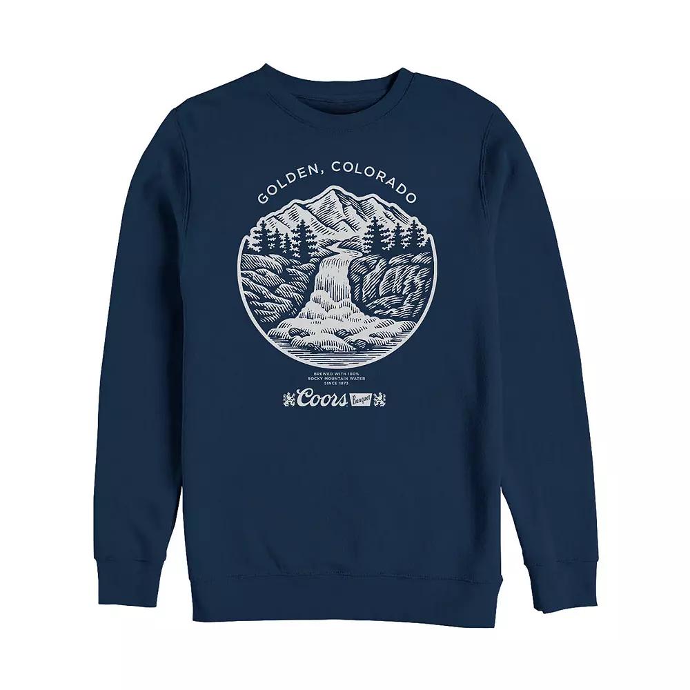 Big & Tall Miller Coors Golden Colorado Mountain Stamp Fleece, Men's,  Product Image