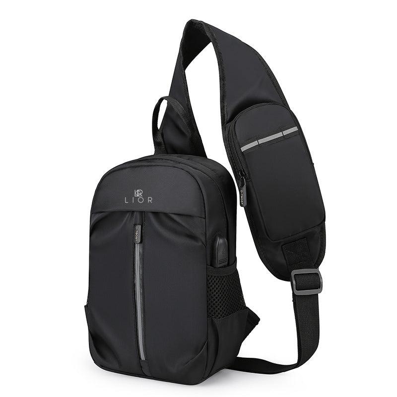 Lior USB Charging Port Multi Pocket Shoulder Bag Product Image