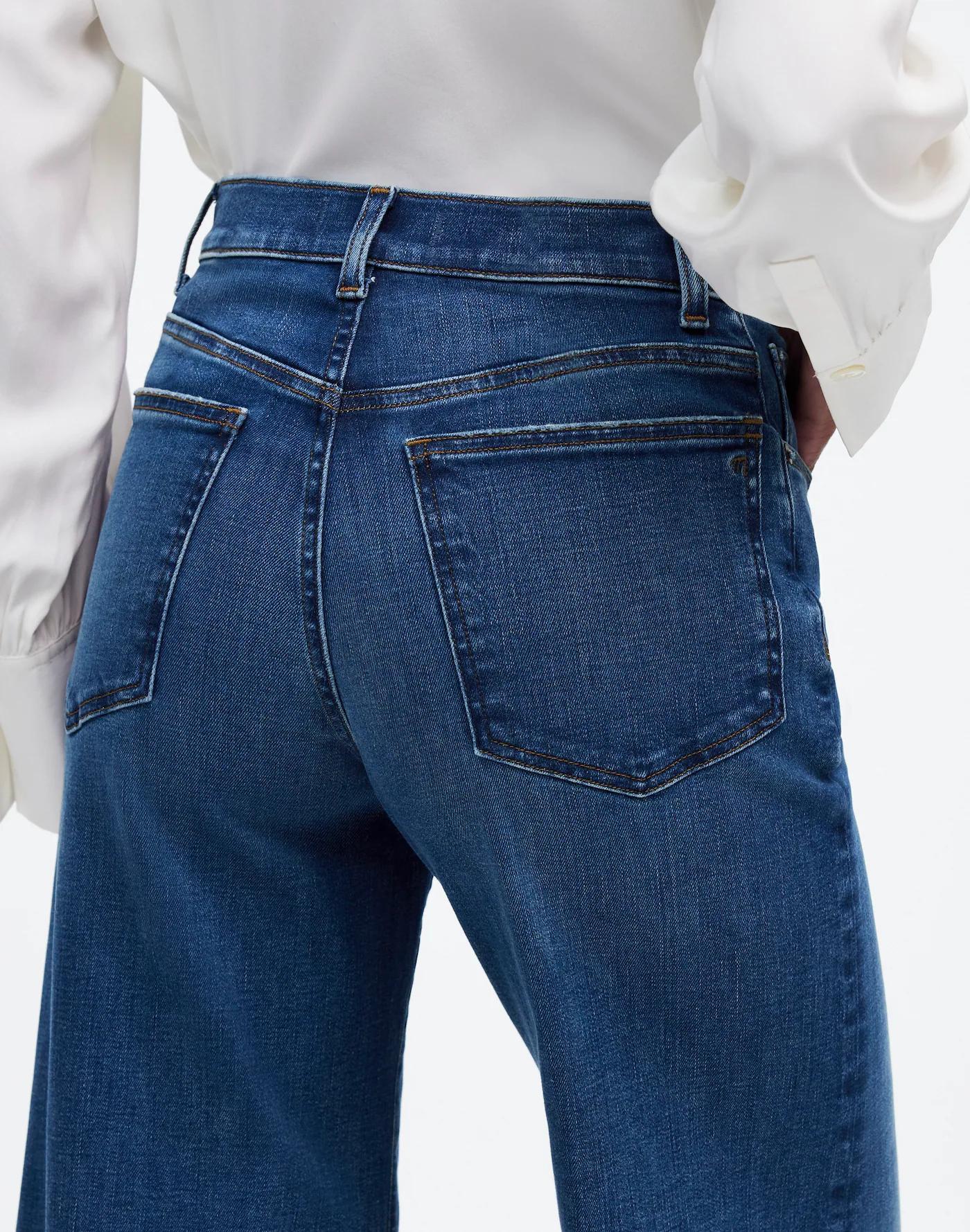Tall Flared Wide-Leg Crop Jeans Product Image