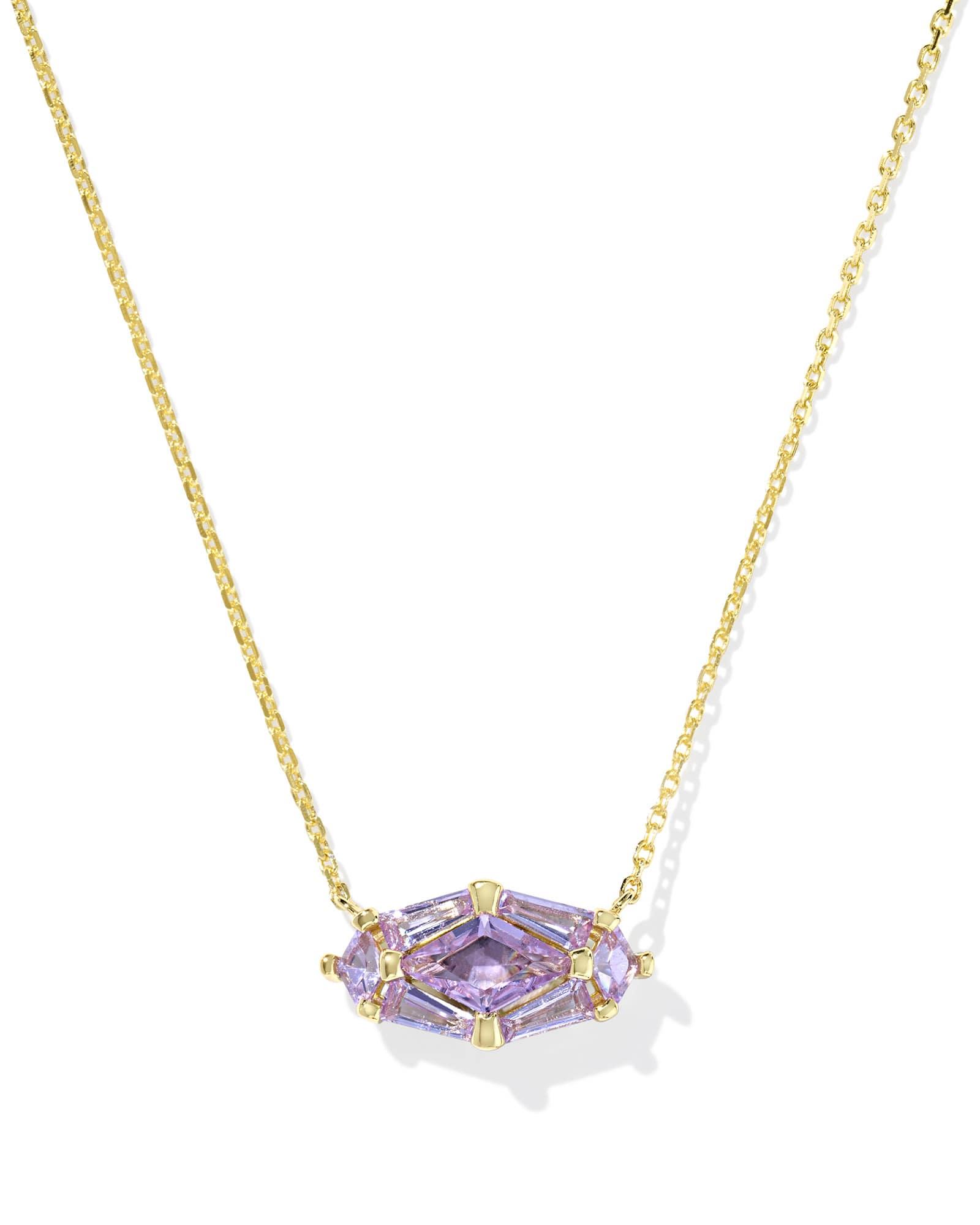 Lindy Rae Elisa Gold Short Pendant Necklace Product Image