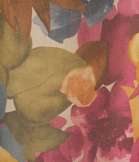 M Made in Italy Silky Scoop Neckline Elbow Sleeve Poncho Top Product Image