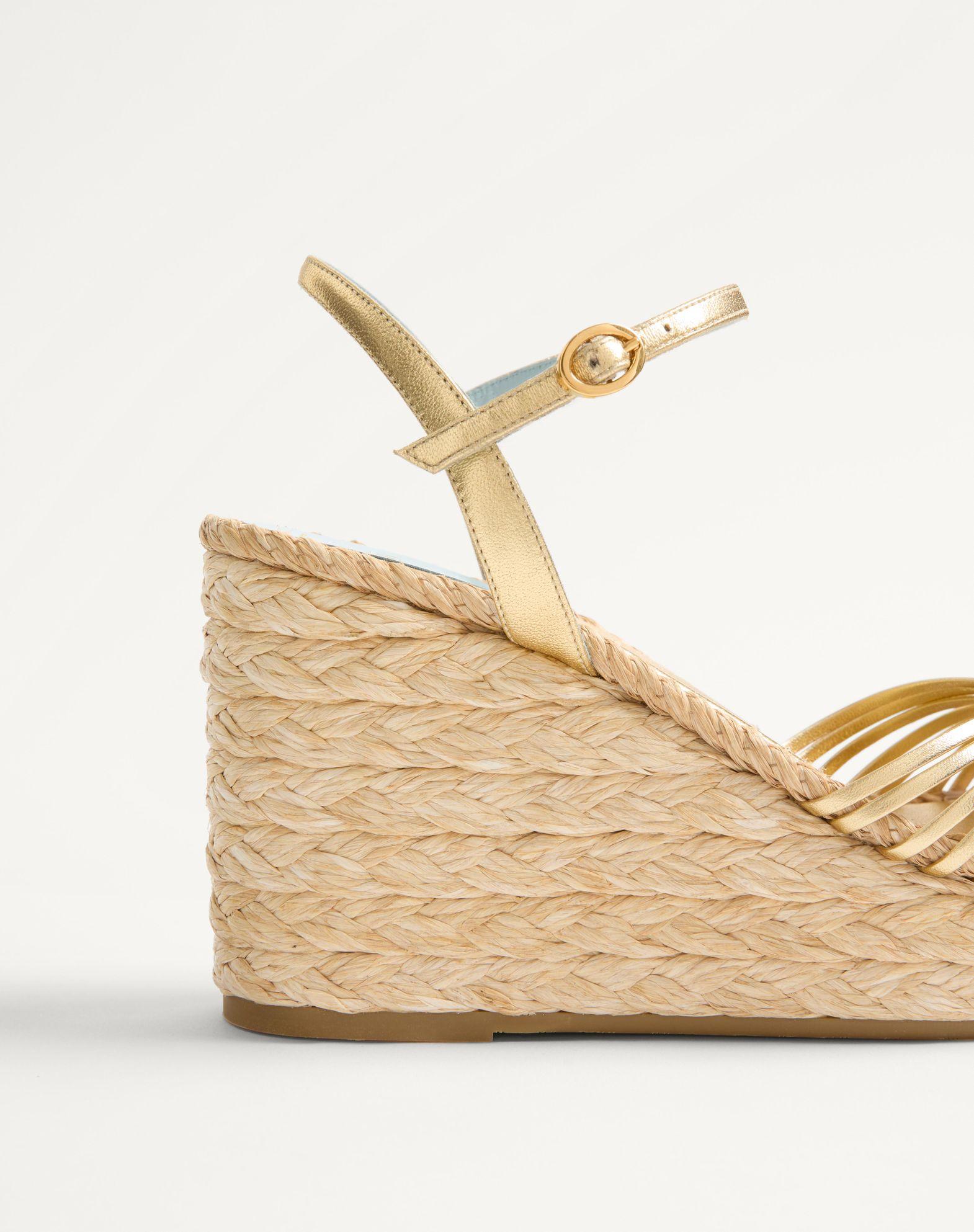ROYAL WEDGE SANDAL IN LAMINATED NAPPA LEATHER 100MM Product Image