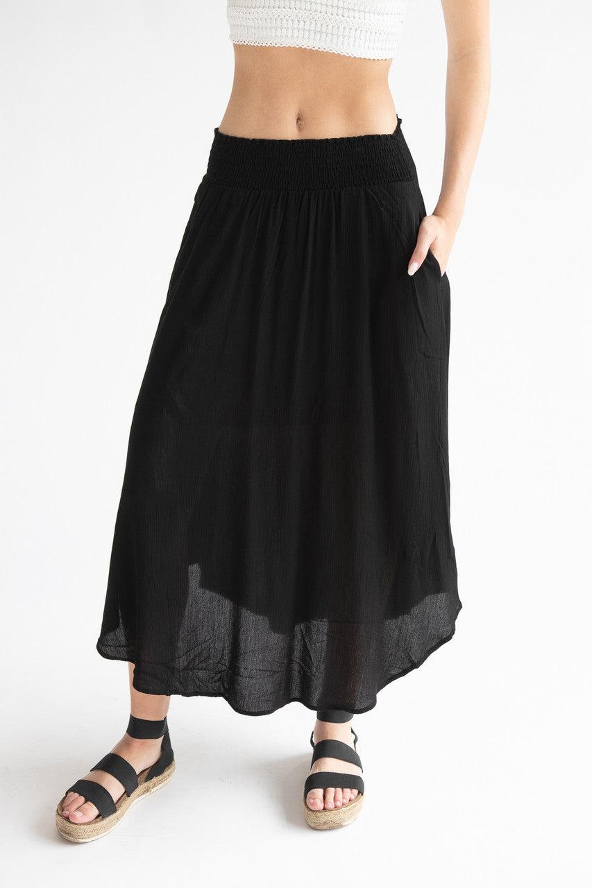 Asymmetric Hem Maxi Skirt Product Image