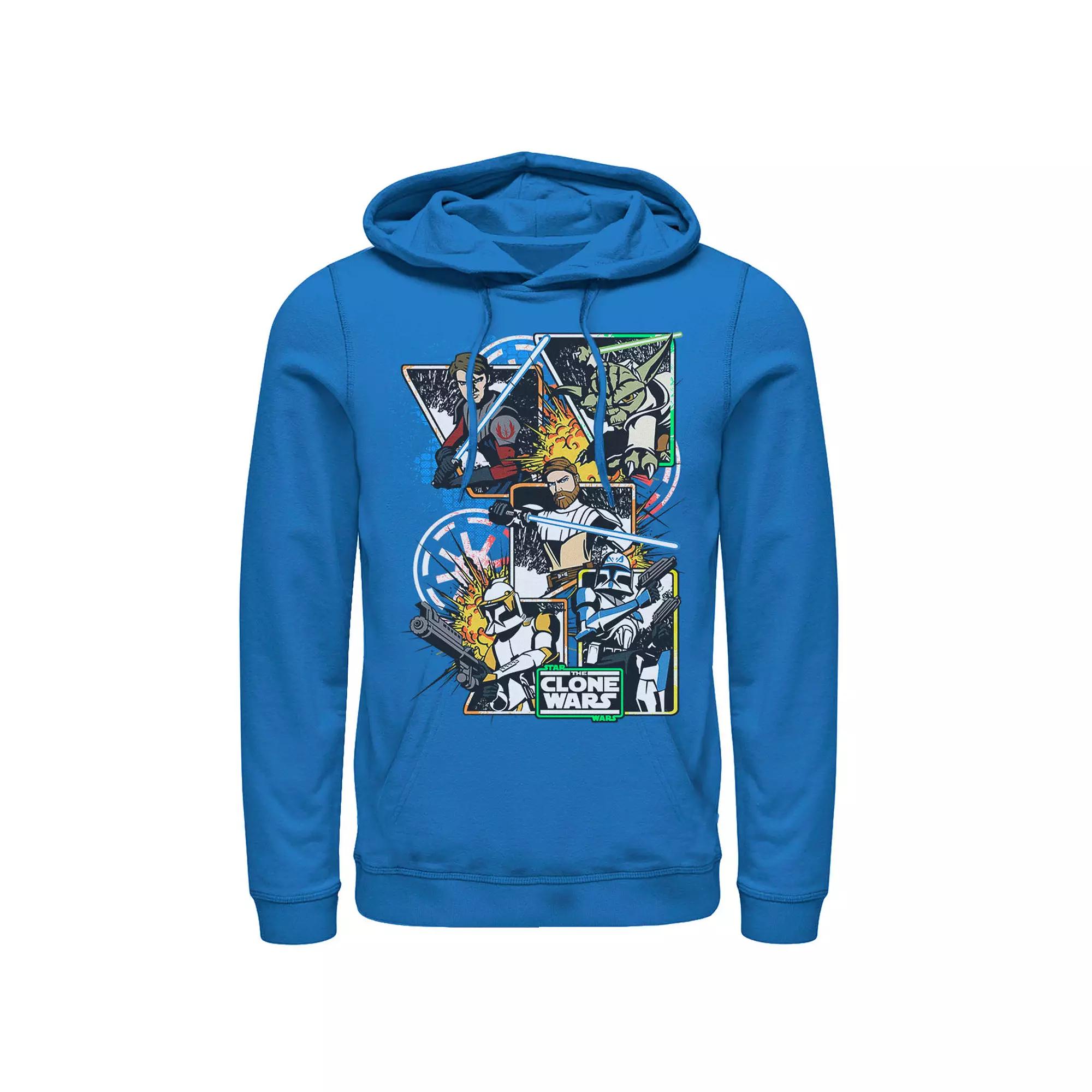 Men's Star Wars: The Clone Wars Group Shot Comic Panels Hoodie,  Product Image