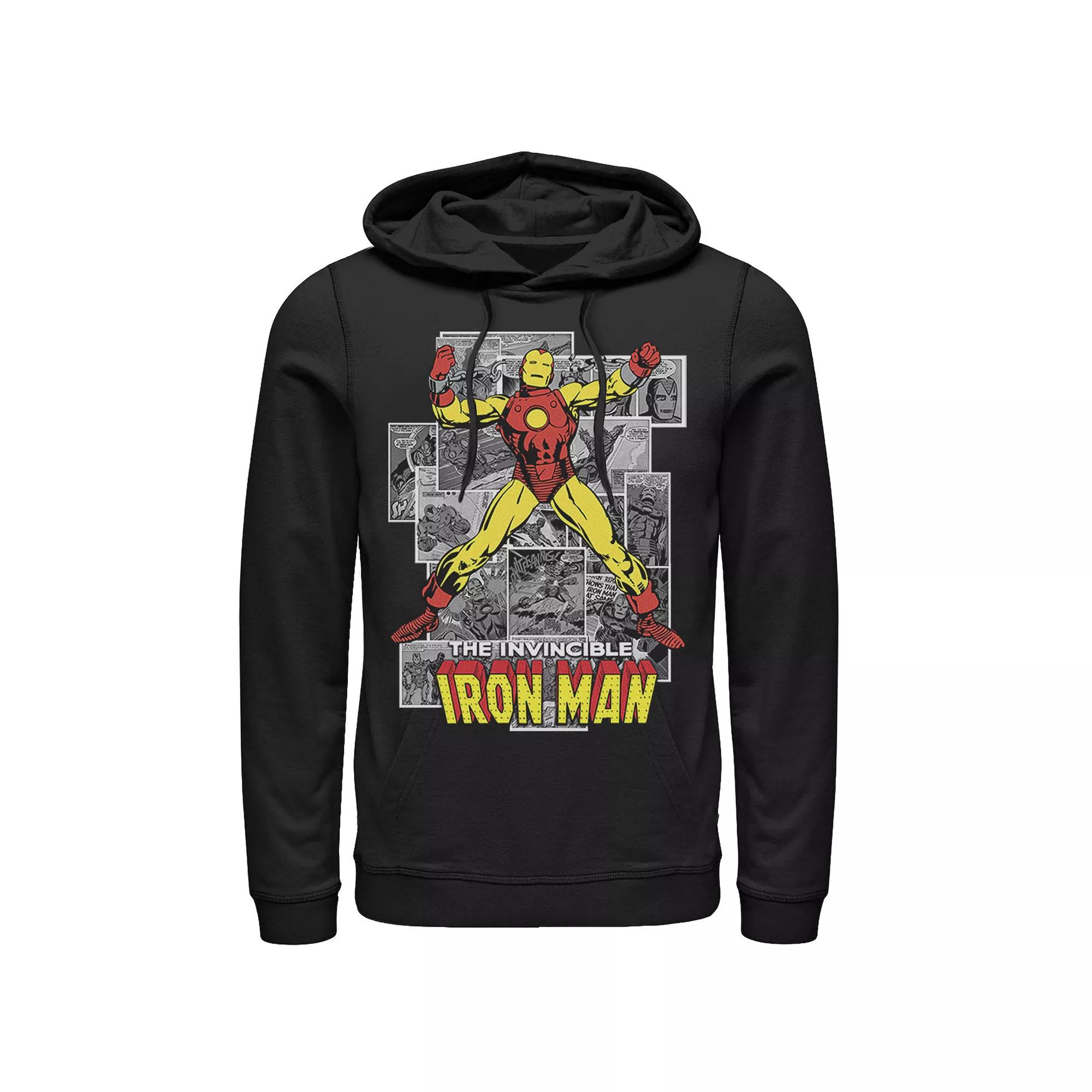 Men's Marvel Avengers Iron Man Comic Panel Portrait Hoodie,  Product Image